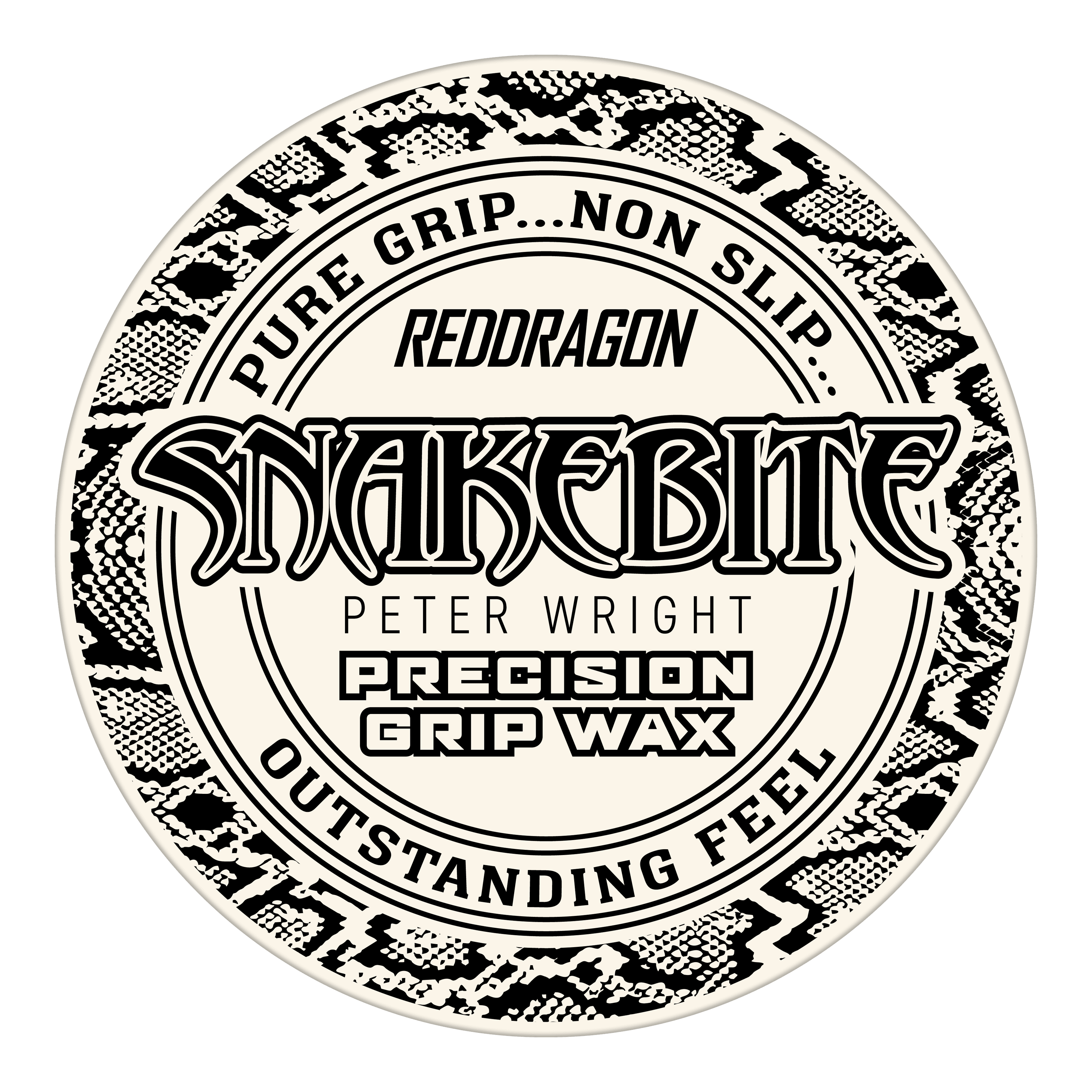 Red Dragon Peter Wright Snakebite Precision Grip Wax finger wax Das Bild zeigt das Produkt "Red Dragon Peter Wright Snakebite Precision Grip Wax". Auf der Verpackung steht, dass es für einen sicheren Halt und ein herausragendes Griffgefühl sorgt.