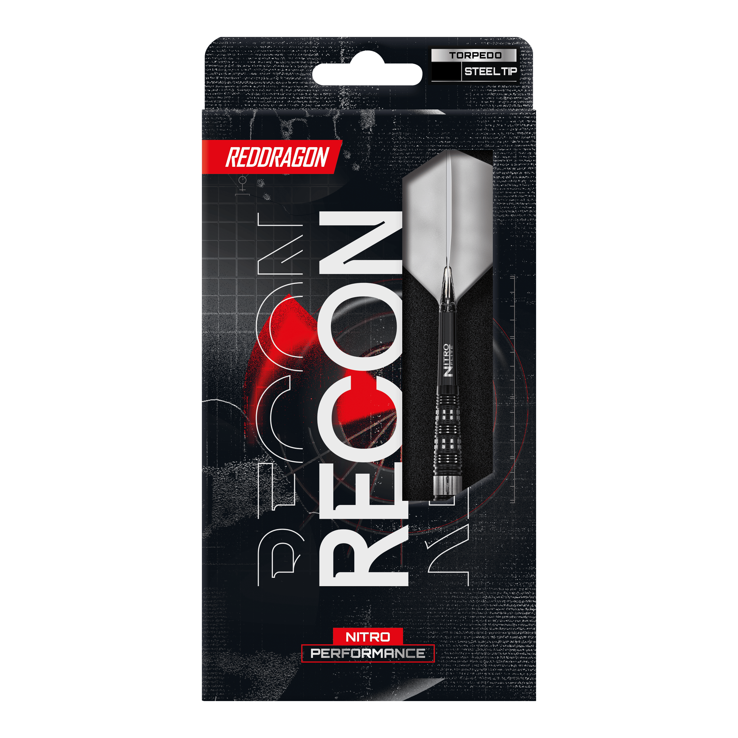 Red Dragon Recon Torpedo Steel Darts Auf dem Foto sind die Red Dragon Recon Torpedo Steeldarts abgebildet. Diese Darts zeichnen sich durch ihre spezielle Torpedoform aus.