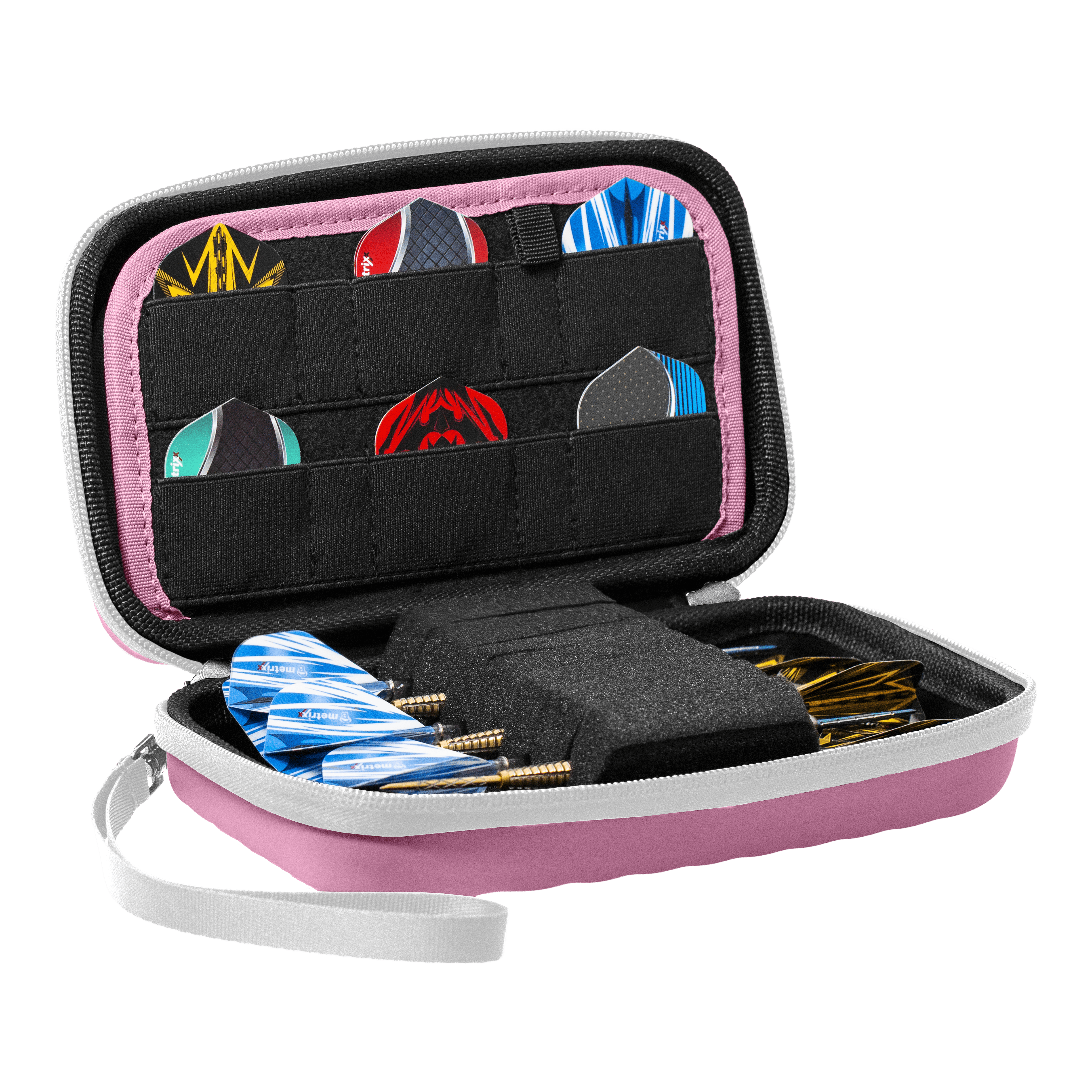 Bulls Orbis XL Dartcase - Pink Dieses Bild präsentiert das Bulls Orbis XL Dartcase - Pink. Die Darttasche zeichnet sich durch ihr modernes Design aus.