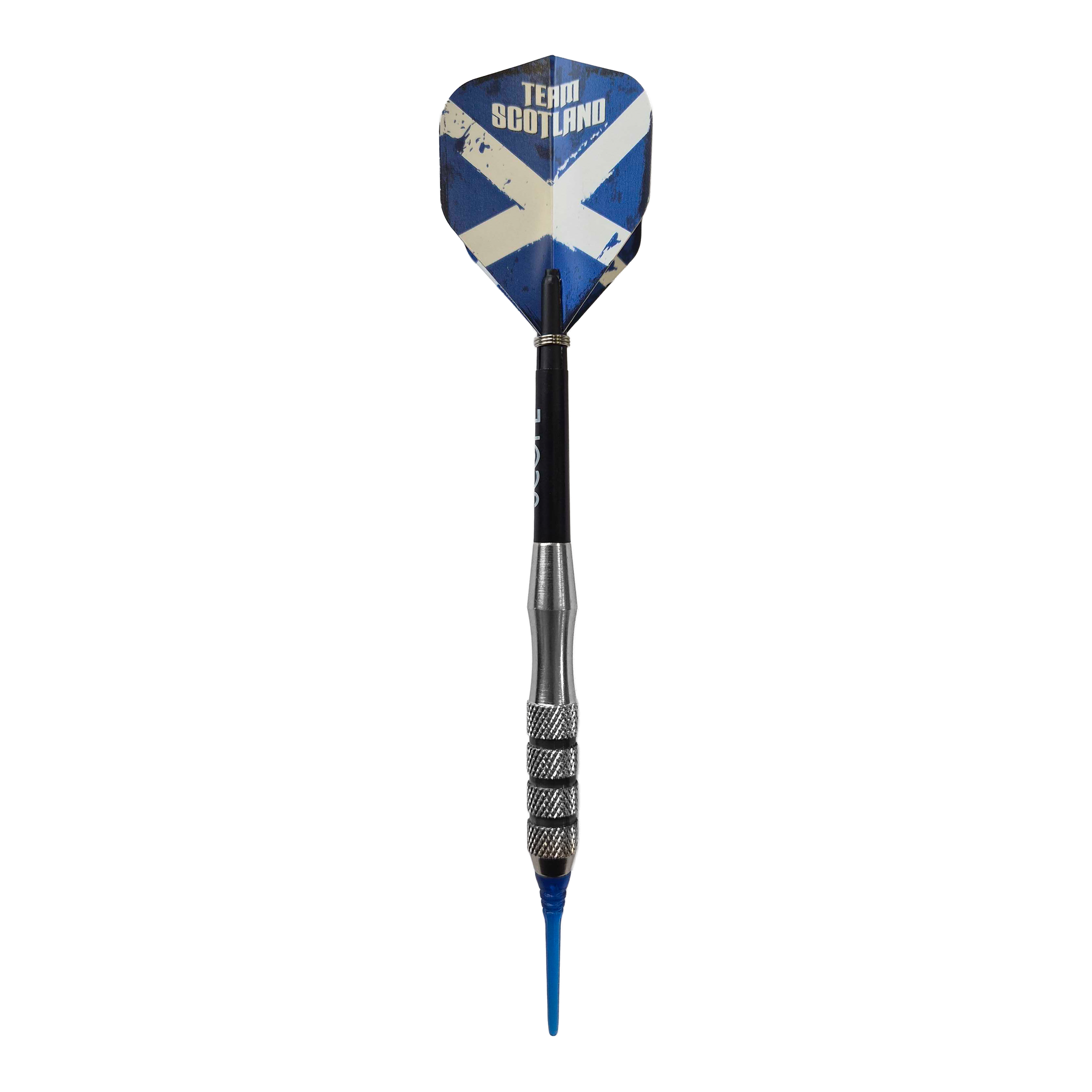 Abgebildet sind die McDart Scottish Cross Brass Softdarts mit 18g. Die Darts tragen ein schottisches Kreuz und sind für Softdarts ausgelegt.