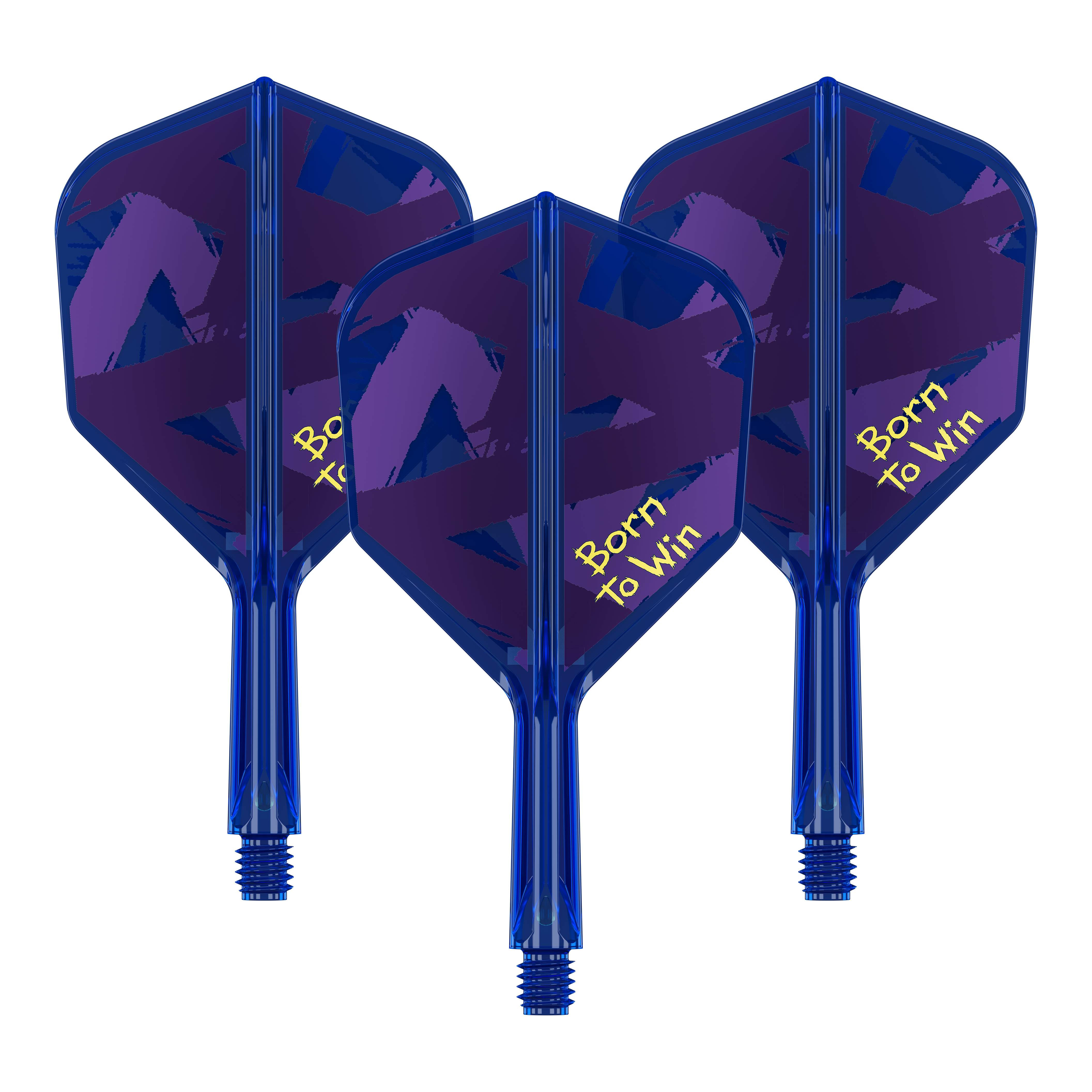 Target K-Flex Luke Littler Born To Win World Champion No6 Flights Das Bild zeigt ein Set von Dartflights mit modernen Mustern. Das Set besitzt eine hochwertige Verarbeitung.