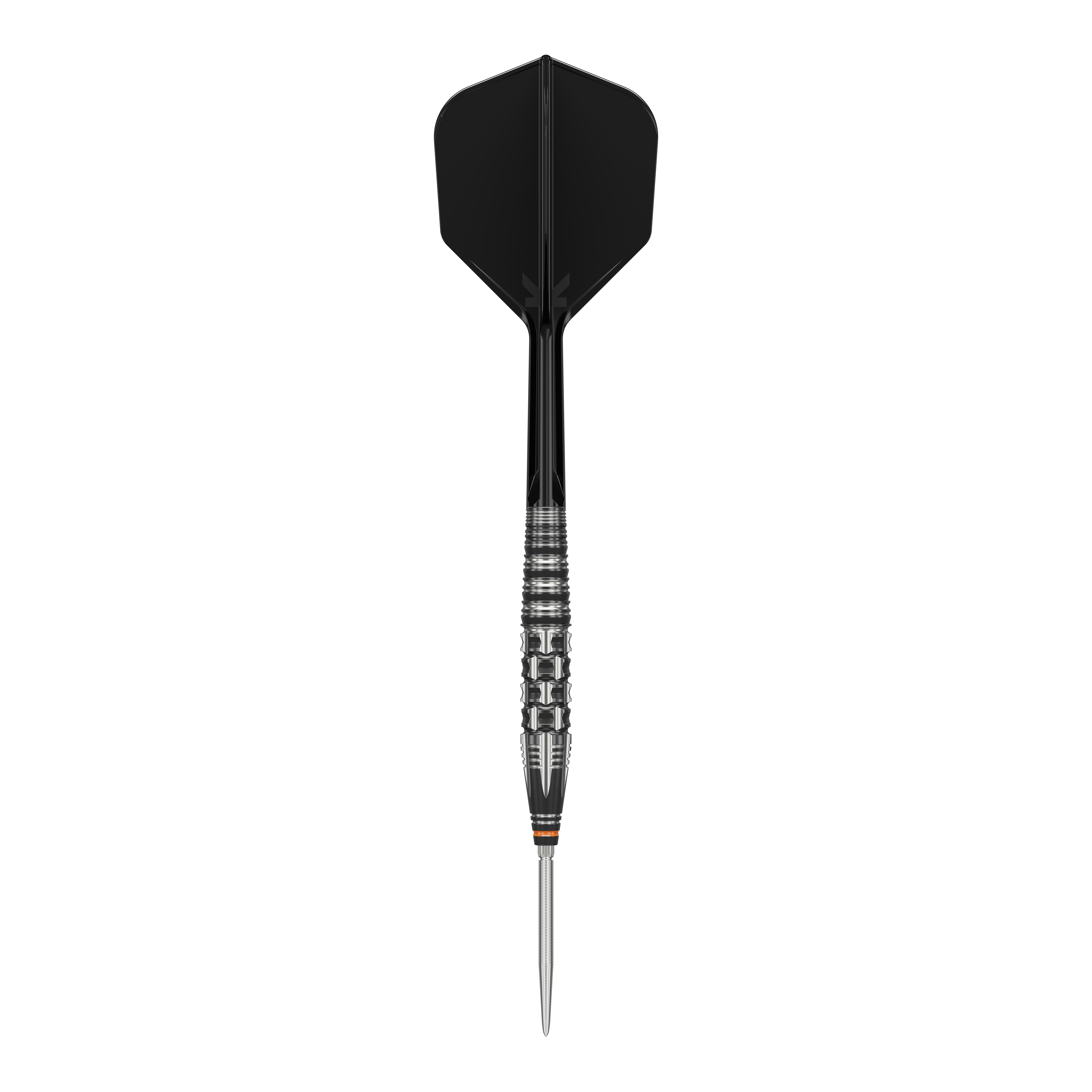 Target Japan Black Marque Dancing Duck GEN 4 steel darts Das Bild zeigt einen Target Japan Black Marque Dancing Duck GEN 4 Steeldart. Der Dartpfeil hat ein elegantes, schwarzes Design mit einer metallischen, strukturierten Griffzone.