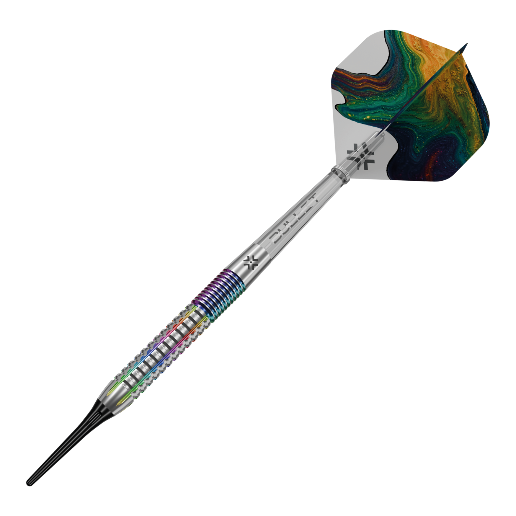 Das Bild zeigt die Bullet Diesel V2 20g Soft Darts. Dieses Produkt ist für Softdartspiele geeignet.