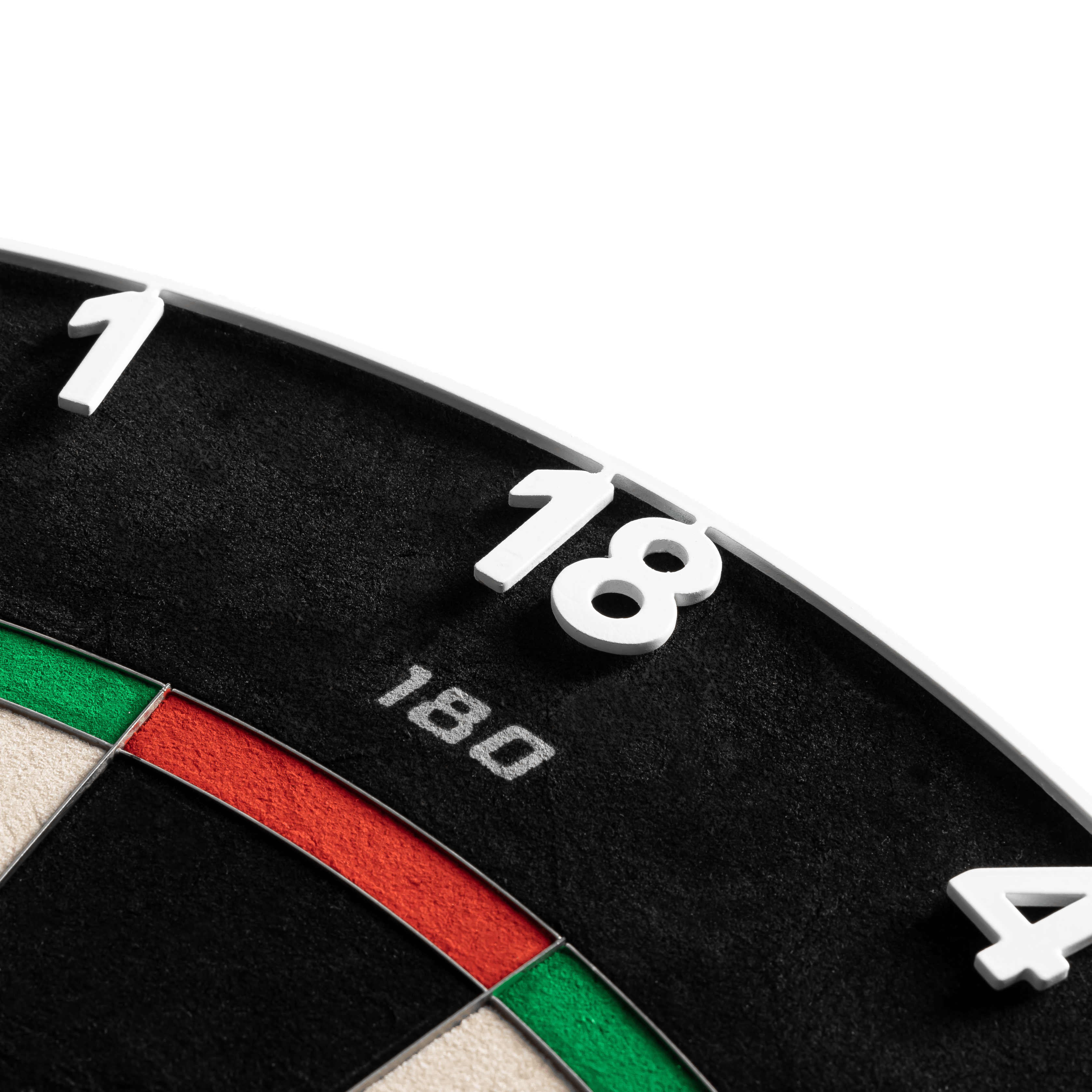Precise 180 Endorphine Steel Dartboard with Numbered Ring - Classic White Das Precise 180 Endorphine Steeldartboard mit Nummernring in Weiß ist auf dem Bild zu erkennen. Die hochwertige Steeldartscheibe eignet sich für den professionellen Einsatz.