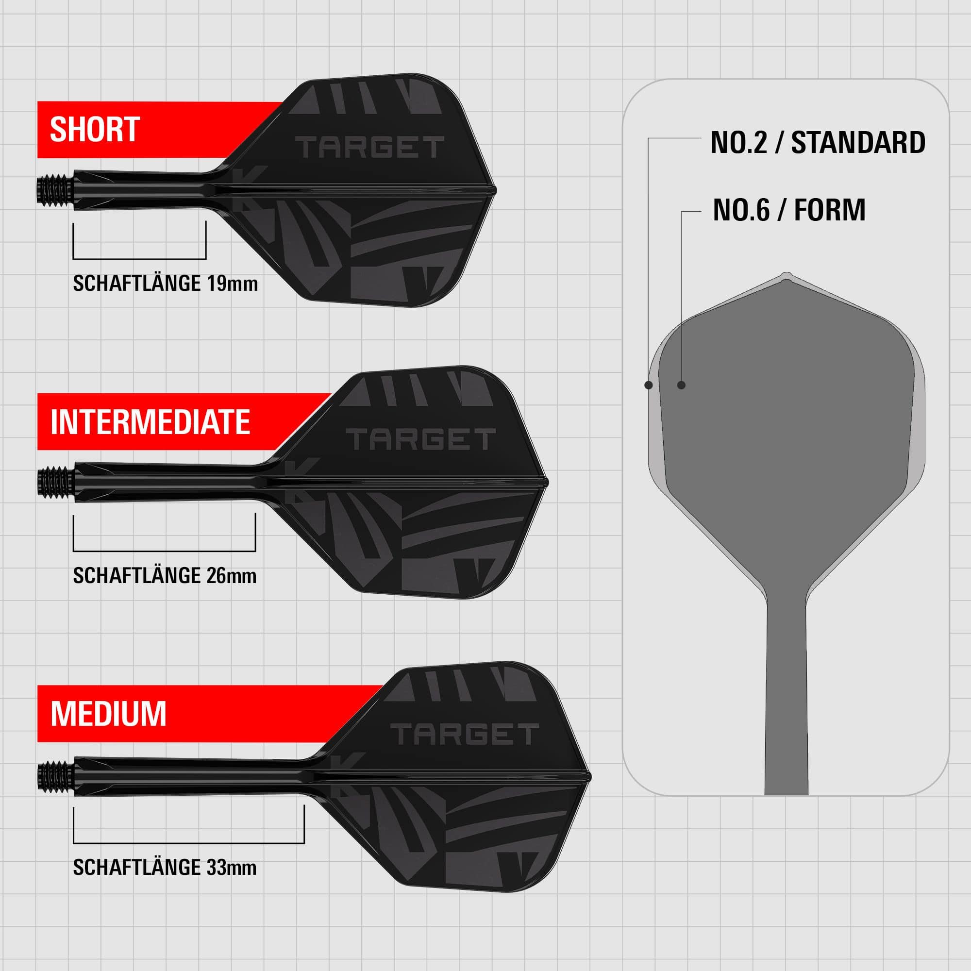 Target K-Flex Black No6 Flights