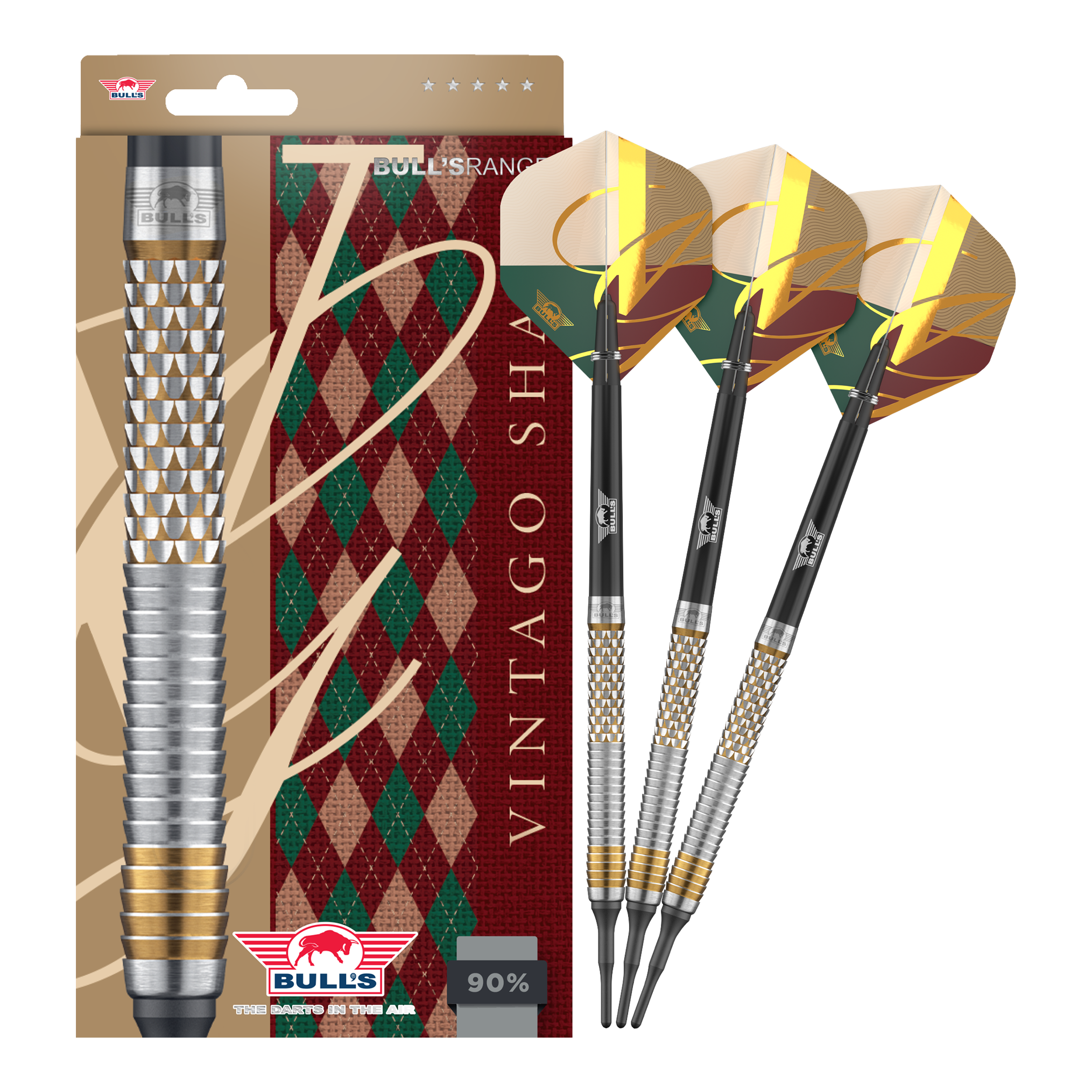Bulls NL Vintage Shark Soft Darts - 18g Dies ist ein Bild von Bulls NL Vintago Shark Softdarts - 18g. Zu sehen sind hochwertige Softdarts für den Dartsport.