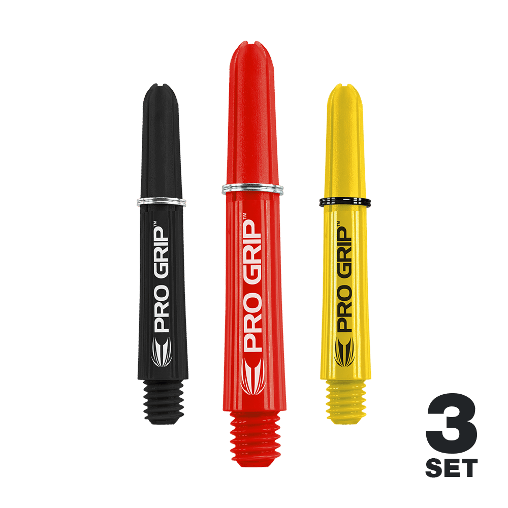 Target Pro Grip Shafts - 3 Sets - Schwarz Rot Gelb