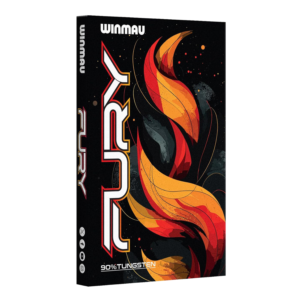 Winmau Fury steel darts - 22g Abgebildet sind die Winmau Fury Steeldarts mit 22g Gewicht. Diese Darts eignen sich ideal für präzises Werfen.