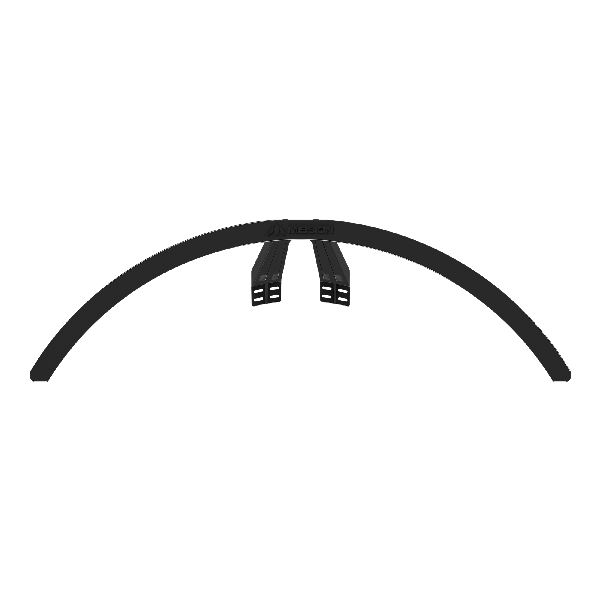 Mission Torus ST lighting system for electronic dartboards Das Bild zeigt das Mission Torus ST Beleuchtungssystem für elektronische Dartboards. Es handelt sich um einen schwarzen, halbkreisförmigen Leuchtrahmen, der über das Dartboard montiert wird.