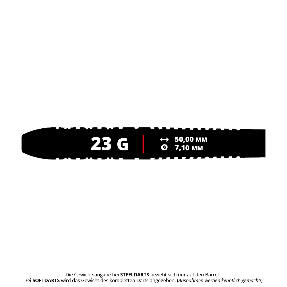 Harrows Damon Heta Natural Quick Point - 23g Dies ist ein Harrows Damon Heta Natural Quick Point Dart mit 23 Gramm. Der Dart ist für Steeldart-Spiele geeignet.