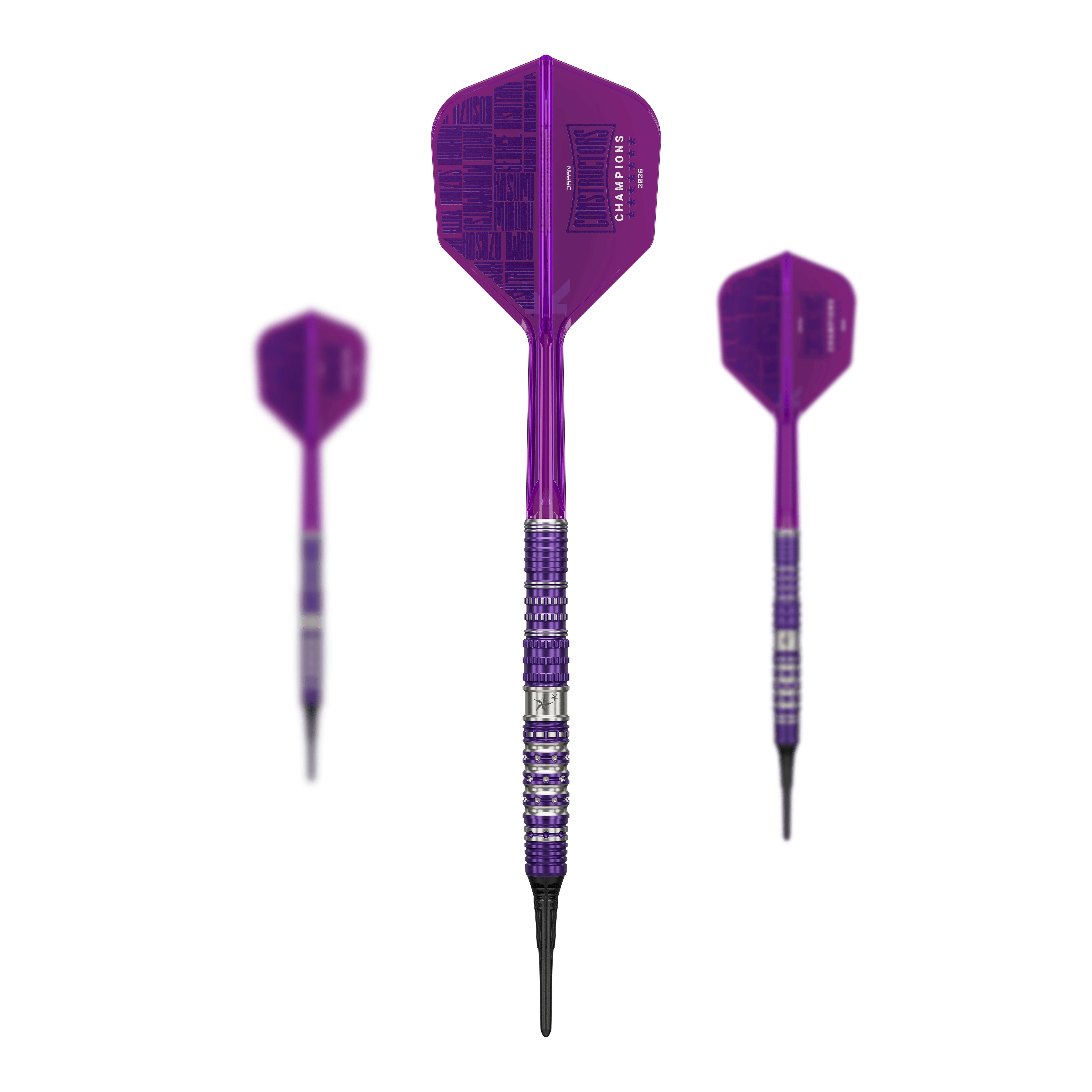 Auf dem Bild sieht man die Target Japan Sirius GEN4 Constructors Champions Limited Darts - 21g. Diese Darts sind eine limitierte Sonderedition.