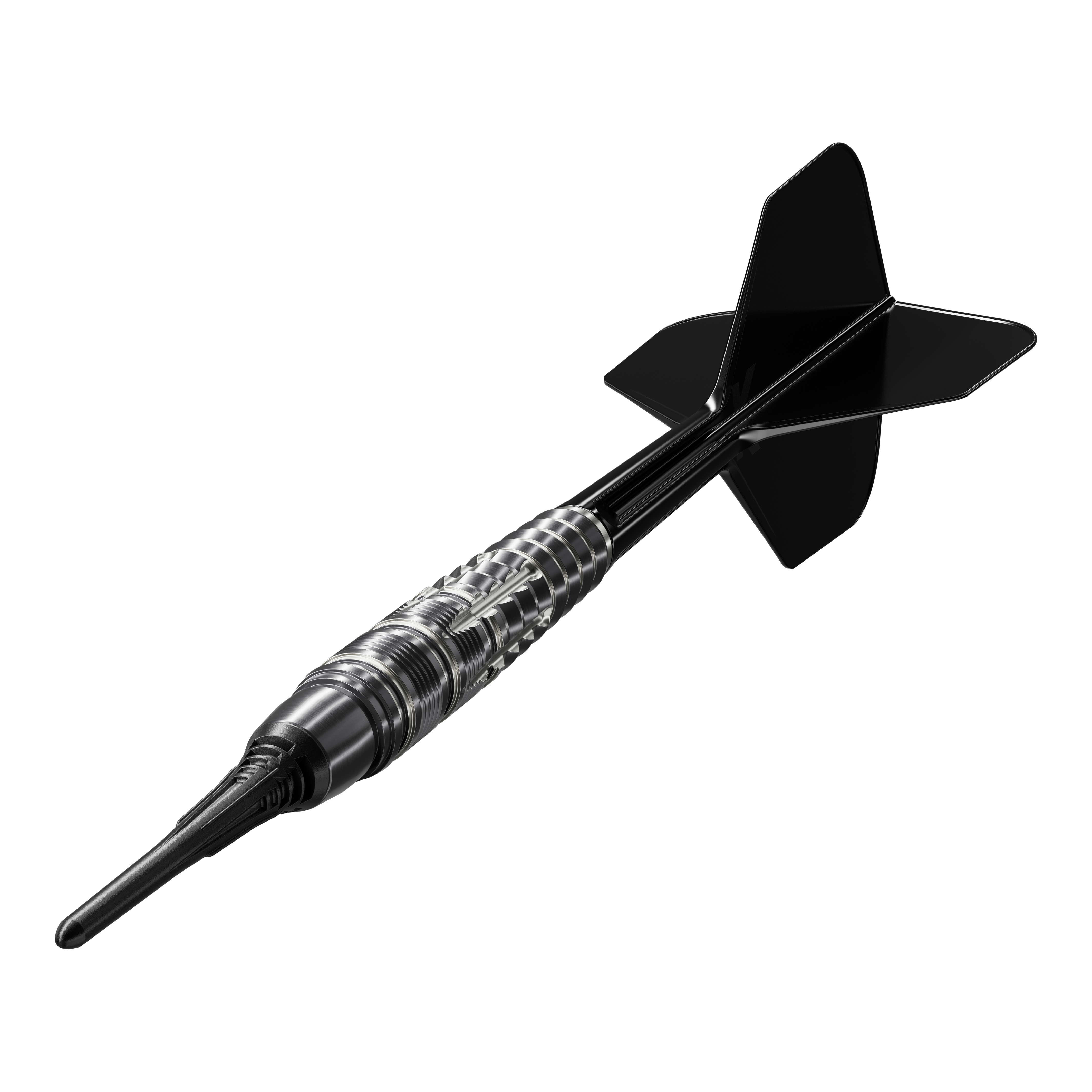 Abgebildet sind die Target Black Marque Blaze Softdarts - 18g. Die Darts haben ein modernes und präzises Design.