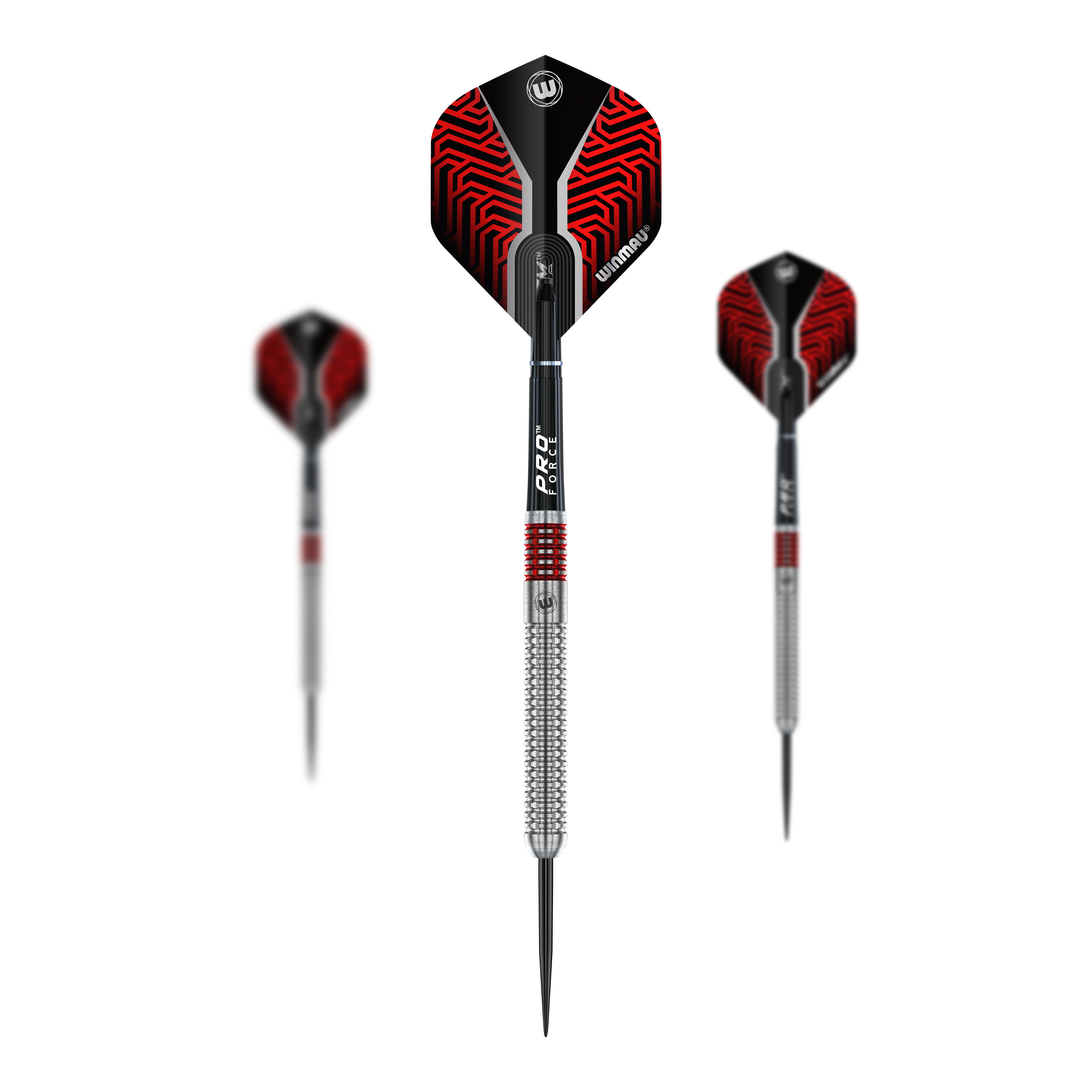 Winmau Team 360 Lewis Cook Steel Darts - 23g Auf dem Bild sind die Winmau Team 360 Lewis Cook Steeldarts - 23g als Set dargestellt. Man sieht mehrere Steeldarts zusammen.