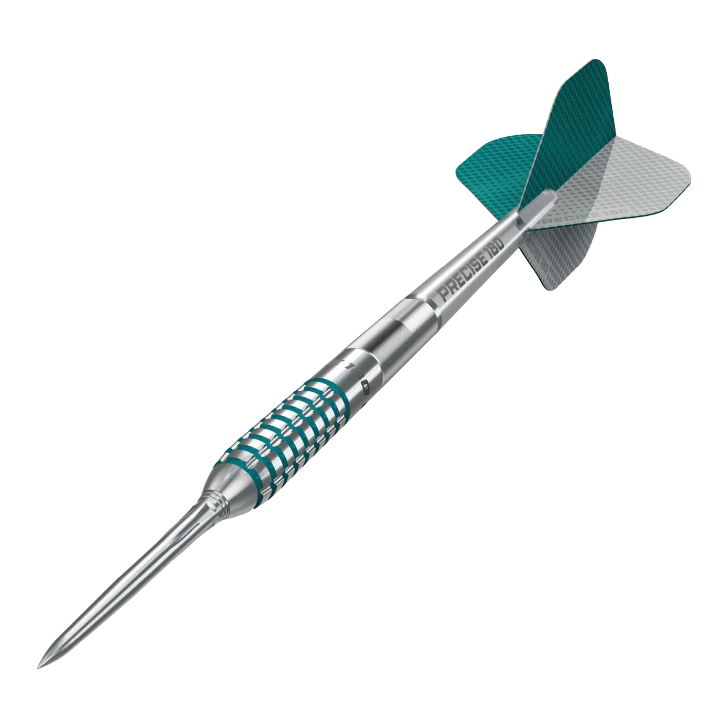 Das Foto zeigt die Precise 180 MRV1 Steeldarts - 23g. Diese Darts sind aus hochwertigen Materialien gefertigt.
