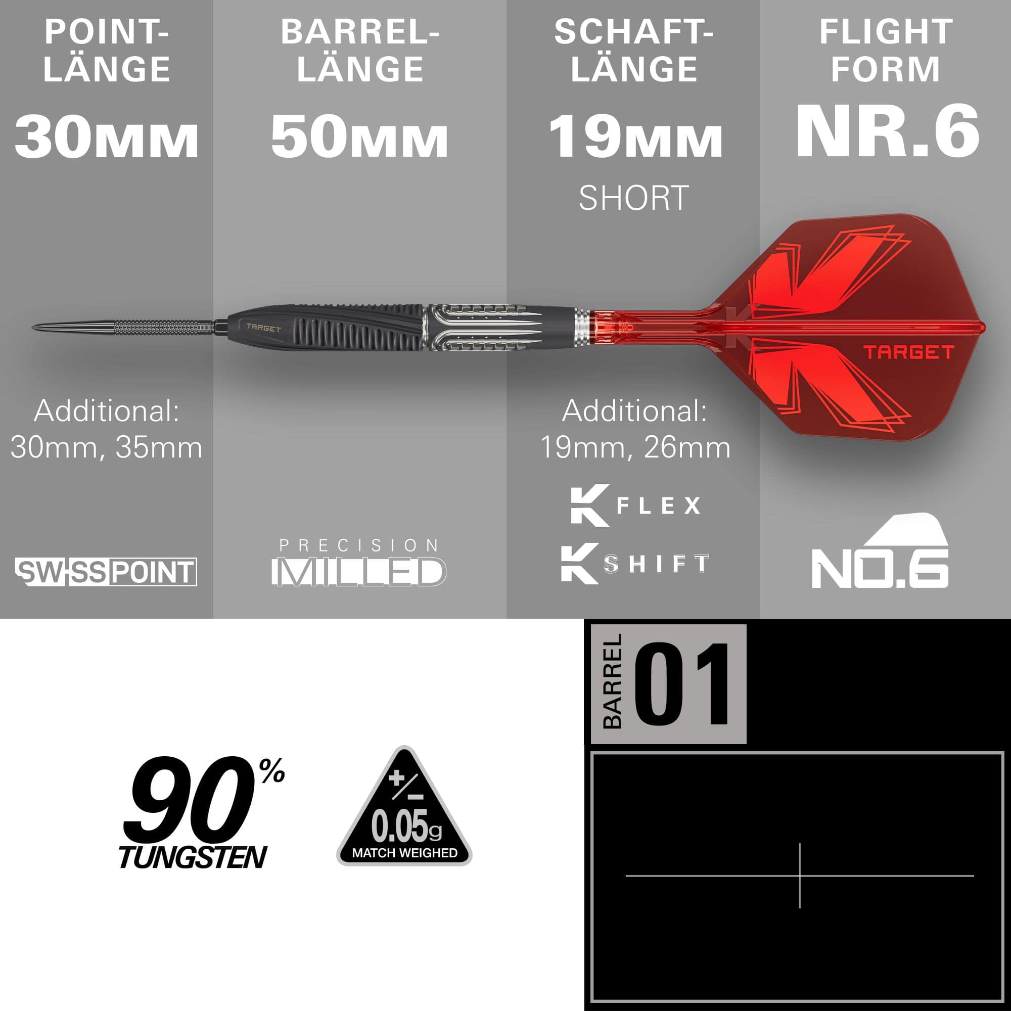 Target Shift Swiss Point Steel Darts Target Shift Swiss Point Steel Darts