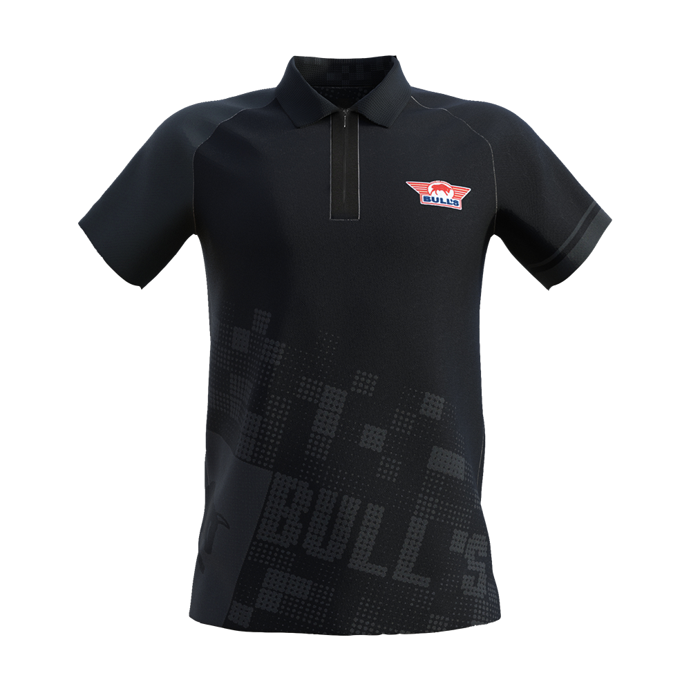 Bulls NL Plain Black Dart polo shirt