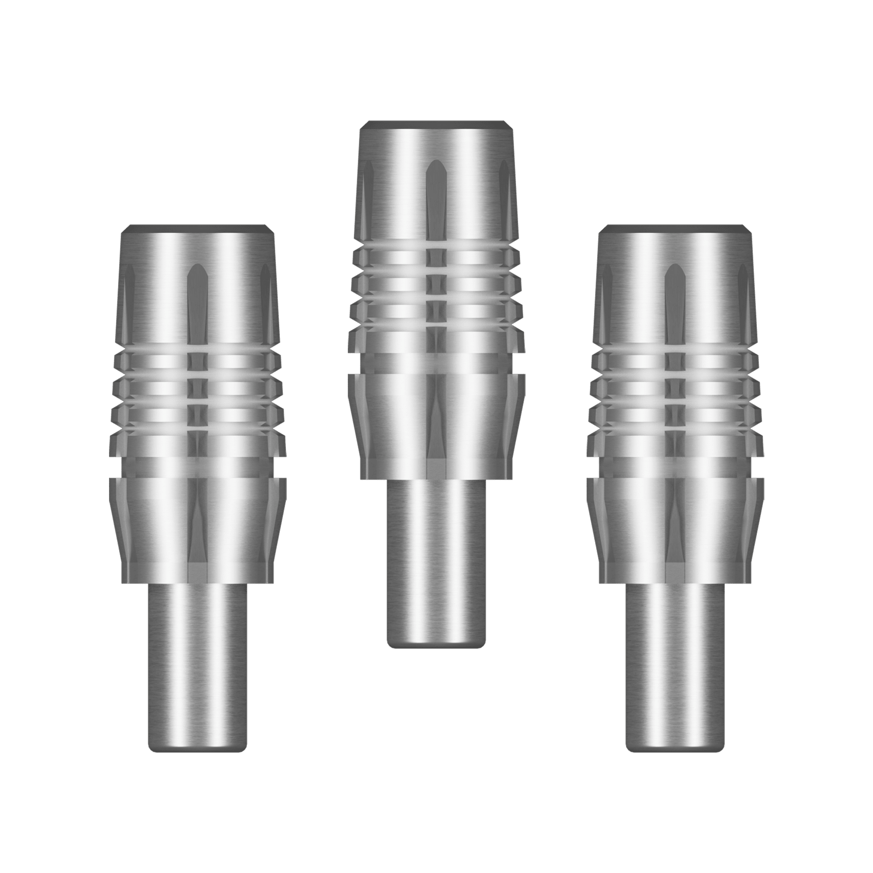 Shot Threadhead Point Adapter Satz silberner Dartspitzen-Adapter in kompakter Ausführung. Die Adapter sind für das Anbringen von Spitzen geeignet.
