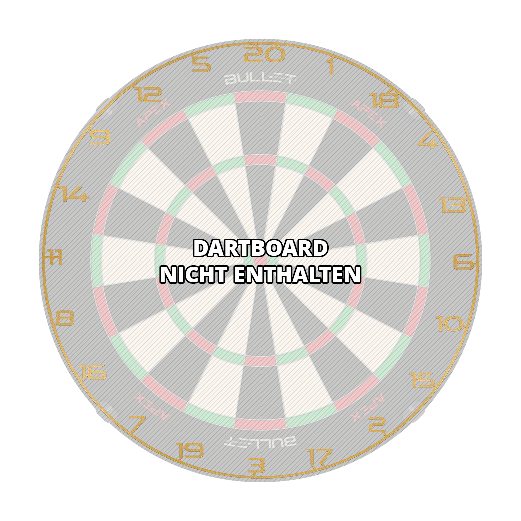 Bullet Dartboard Number Ring Das Bild stellt einen Dartboard Zahlenring in goldener Farbe dar. Es geht um das Produkt 'BT1000160 Bullet Dartboard Zahlenring Gold 3'.