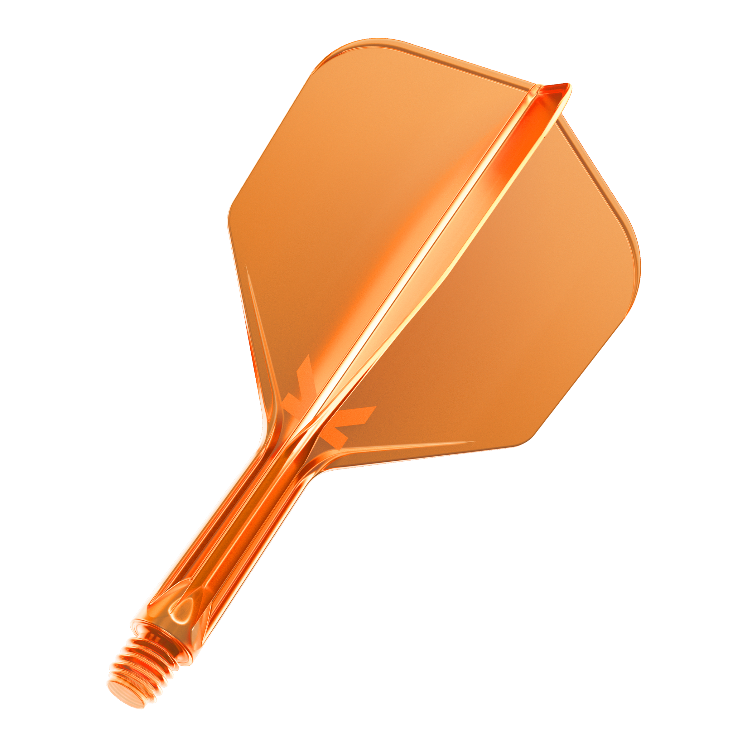 Target K-Flex No6 Flight System - Neon Orange Dies ist ein neonorangener Dartflight mit integriertem Schaft. Das Material ist durchsichtig und glänzend.