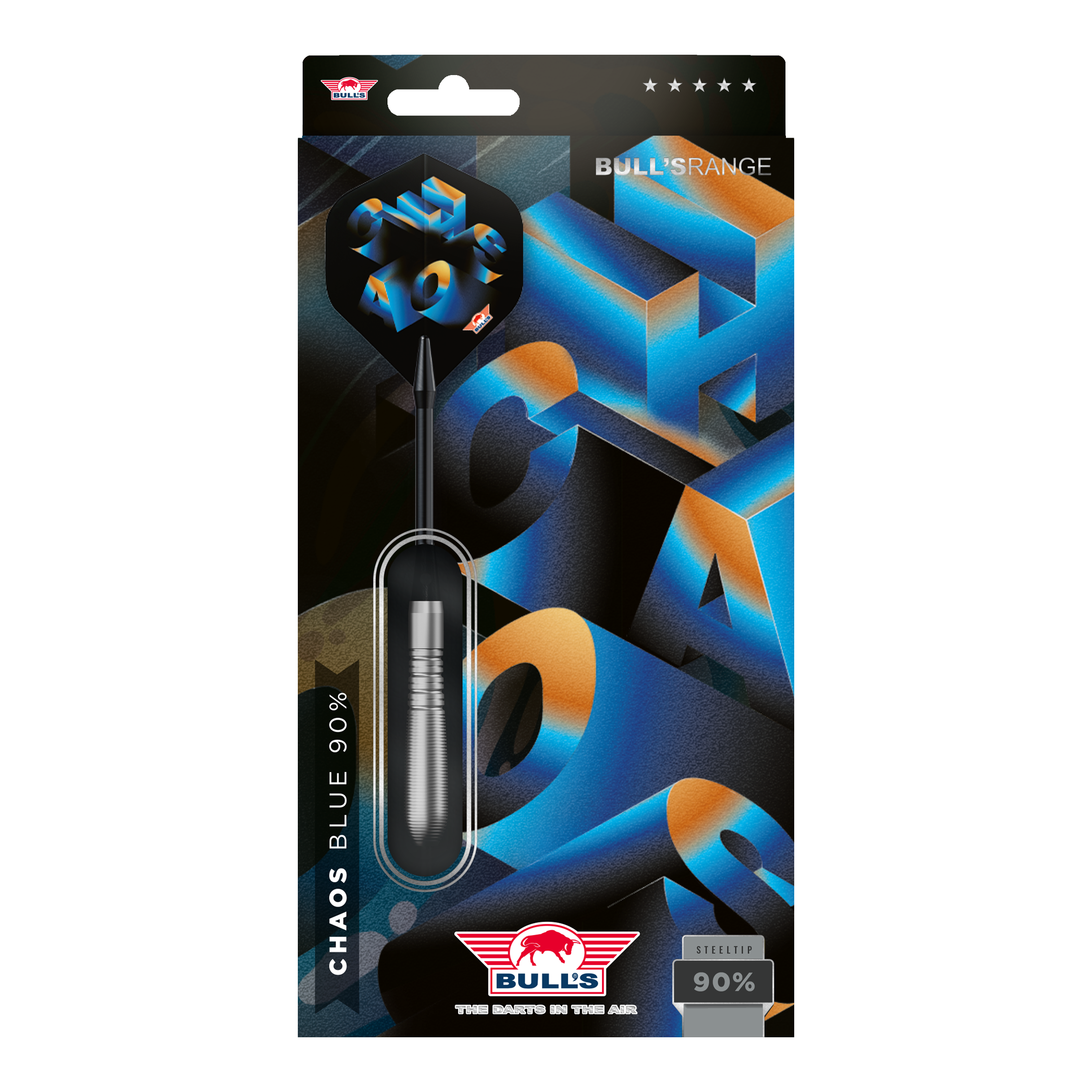 Bulls NL Chaos Blue Steel Darts - 23g Das Produkt ist Bulls NL Chaos Blue Steeldarts - 23g. Die Darts sind für ihr blaues Chaos-Design bekannt.