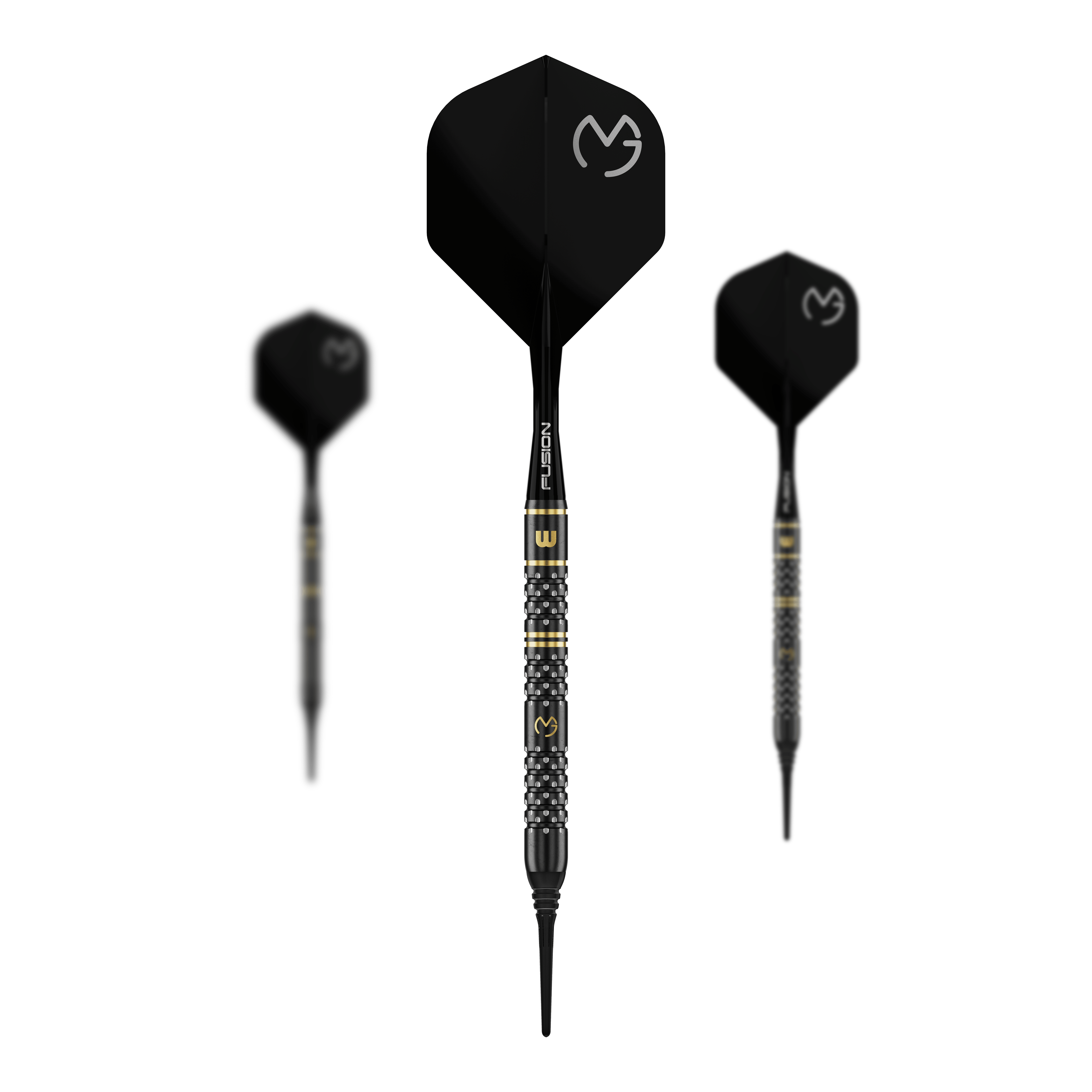 Winmau Michael Van Gerwen W-MAX soft darts - 18g Zu sehen ist das Set Winmau Michael Van Gerwen W-MAX Softdarts - 18g. Enthalten sind mehrere Softdarts.