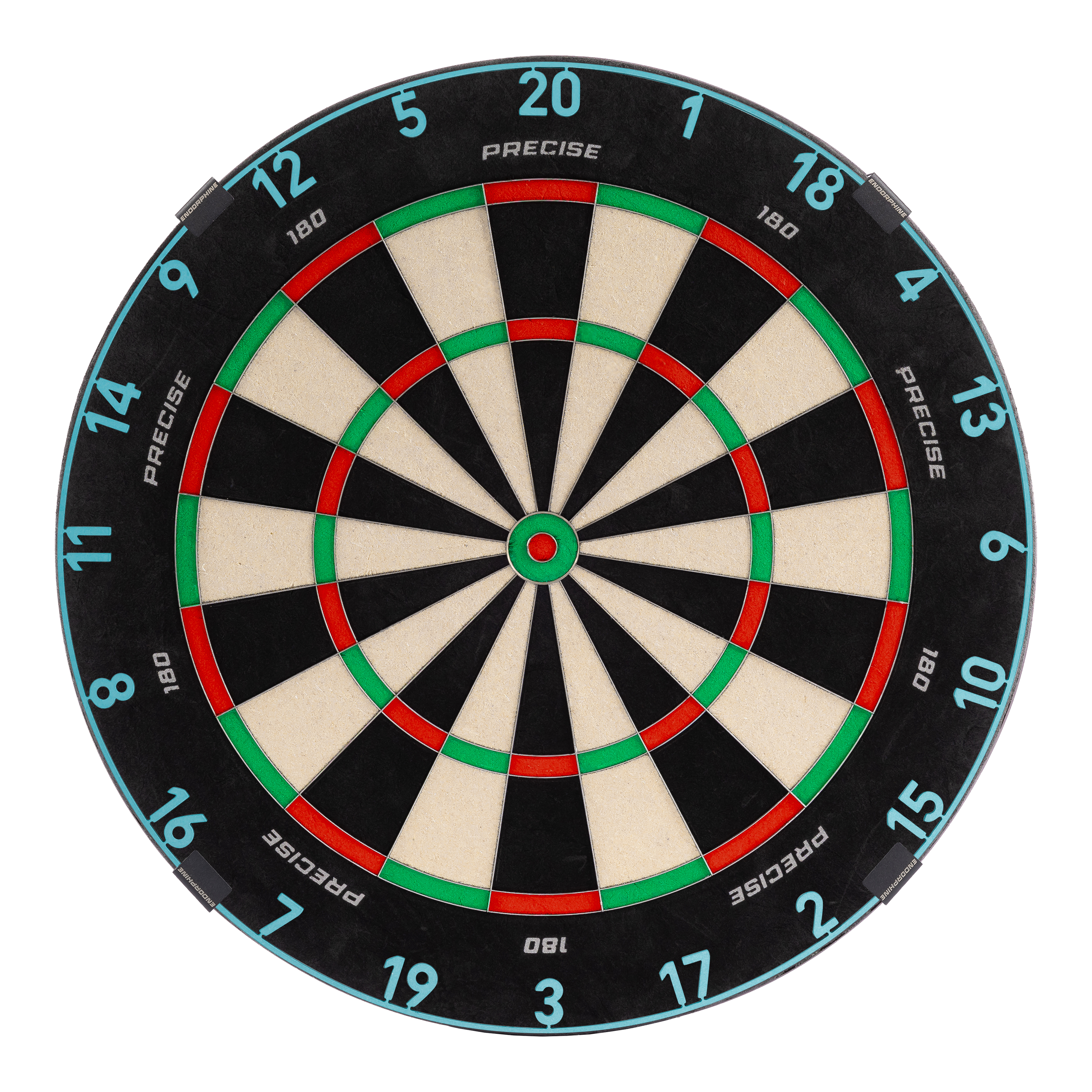 Precise 180 Endorphine Steel Dartboard with Numbered Ring - Infinity Blue Das Precise 180 Endorphine Steeldartboard mit Nummernring in Infinity Blue ist abgebildet. Es bietet optimale Bedingungen für ein präzises Dartspiel.