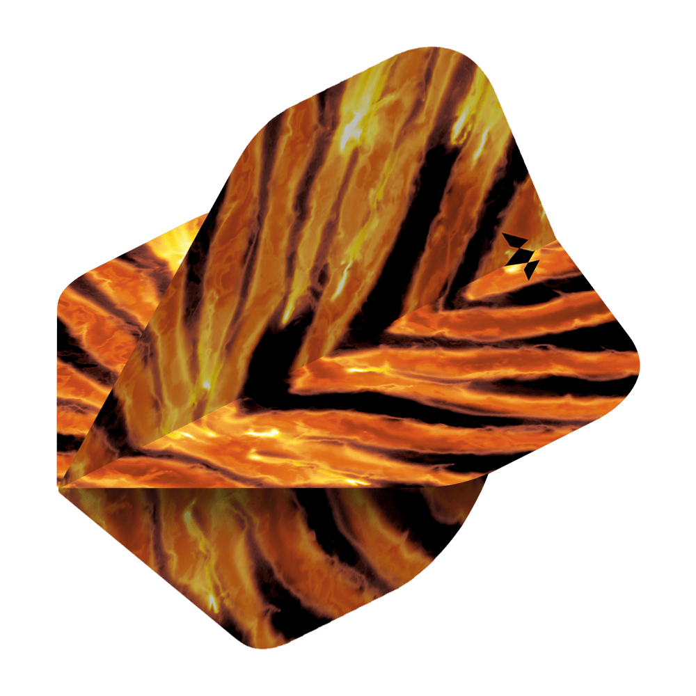 Mission Solo Javan No2 Standard Flights Das Bild zeigt die Mission Solo Javan No2 Standard Flights mit einem auffälligen orange-schwarzen Muster. Das Design erinnert an feurige Streifen und verleiht den Flights ein dynamisches Aussehen.