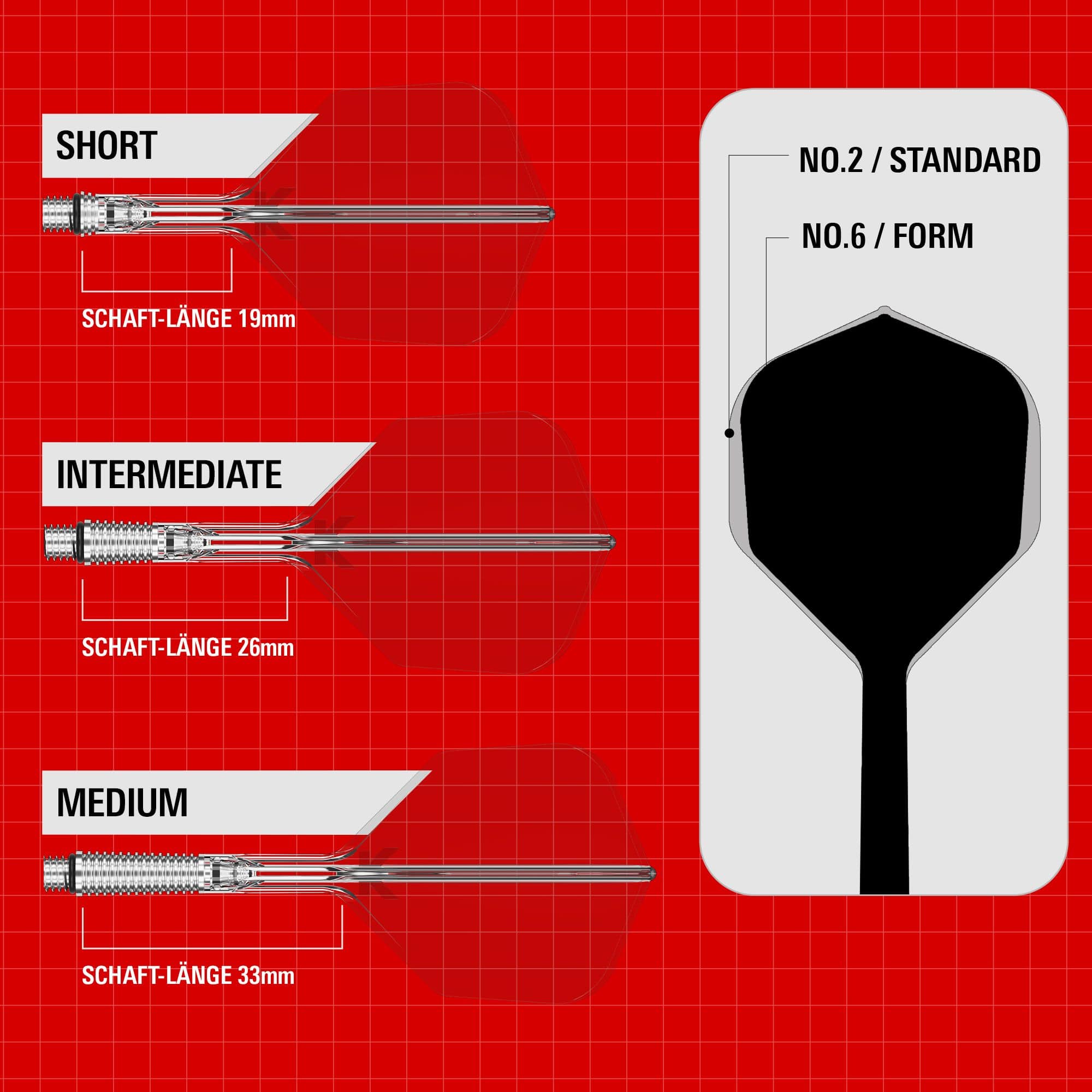 Target K-Shift No6 Flights - Clear. Das Foto zeigt transparente No6 Dart-Flights von Target.