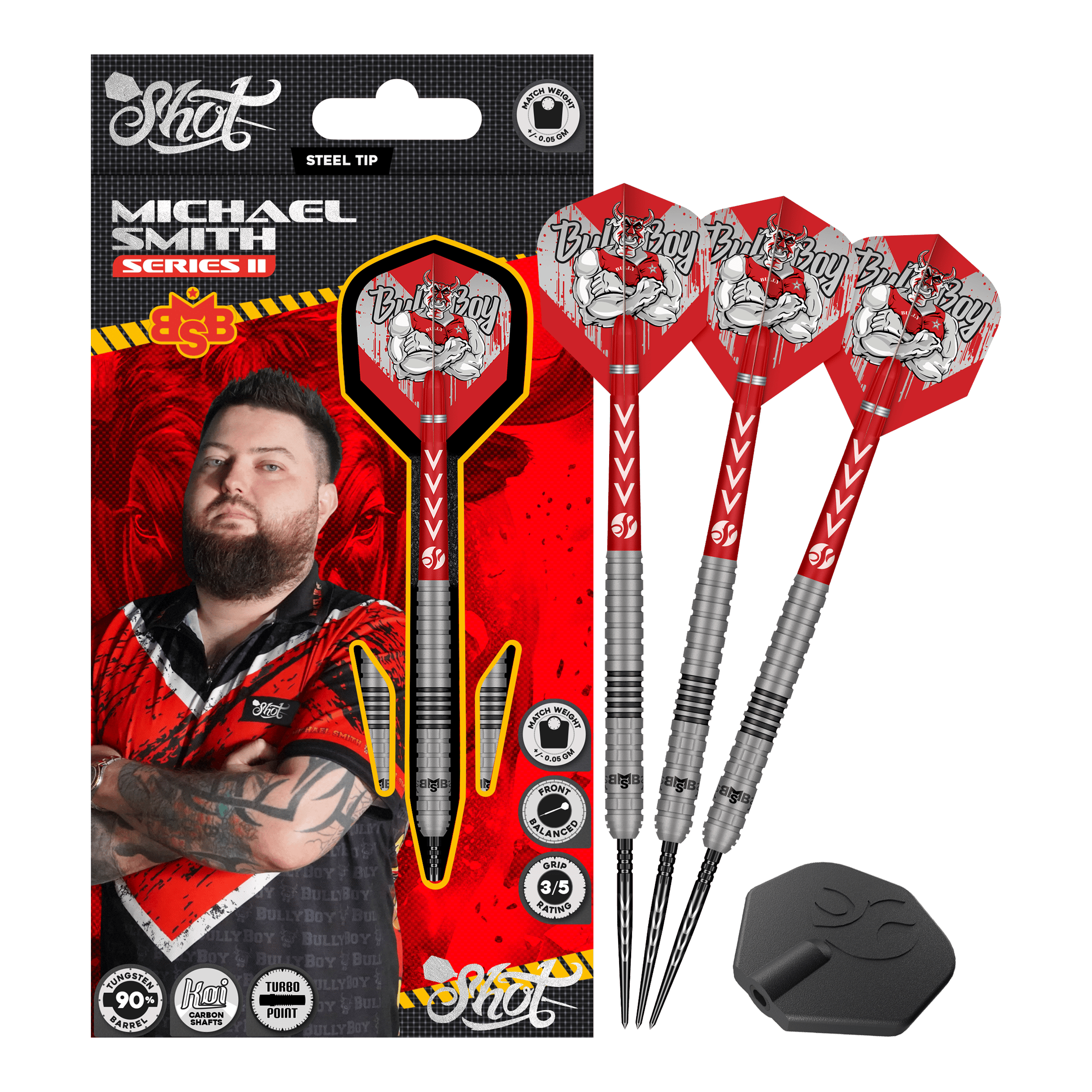 Shot Michael Smith Series 2 Turbo Point steel darts