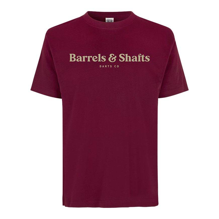 Barrels and Shafts T-Shirt - Bordeaux Red
