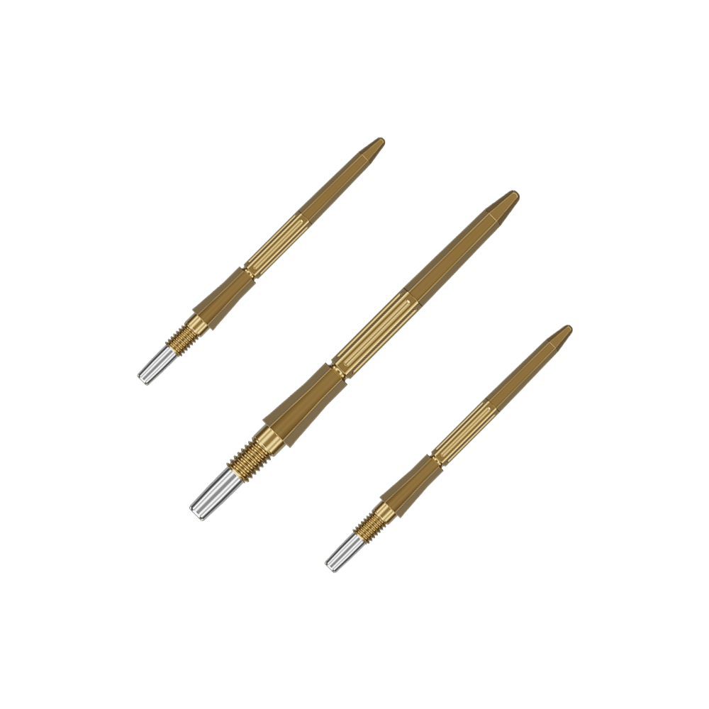 Target Elysian Archetype 43 Swiss Point Steel Dart Tips - Gold Das Bild zeigt ein Set der Target Elysian Archetype 43 SwissPoint Dartspitzen in Gold, Länge 30 mm. Dieses Set ist ideal für Präzision beim Dartsport.