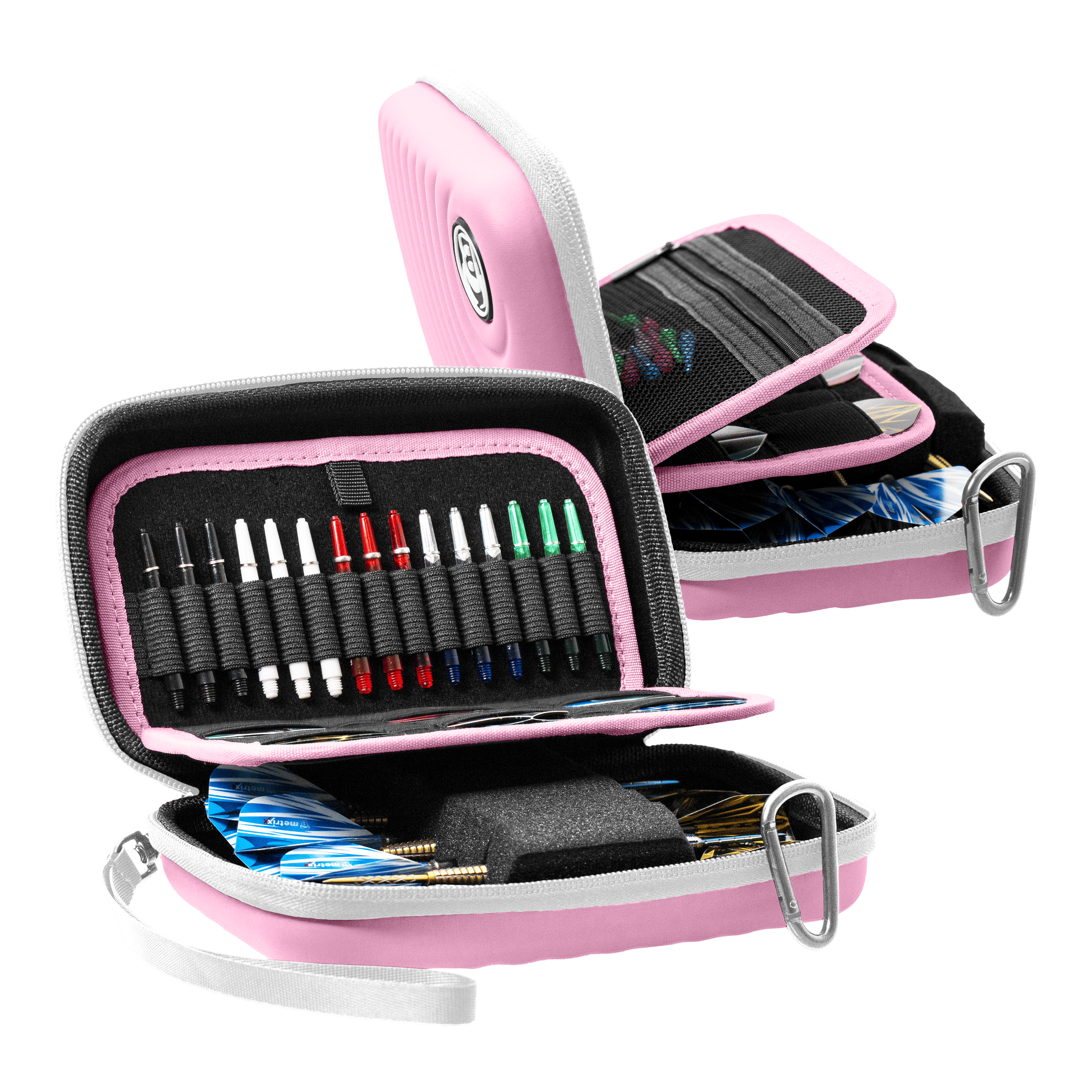 Bulls Orbis XL Dartcase - Pink Abgebildet ist das Bulls Orbis XL Dartcase in der Farbe Pink. Es bietet viel Platz für Dartzubehör.