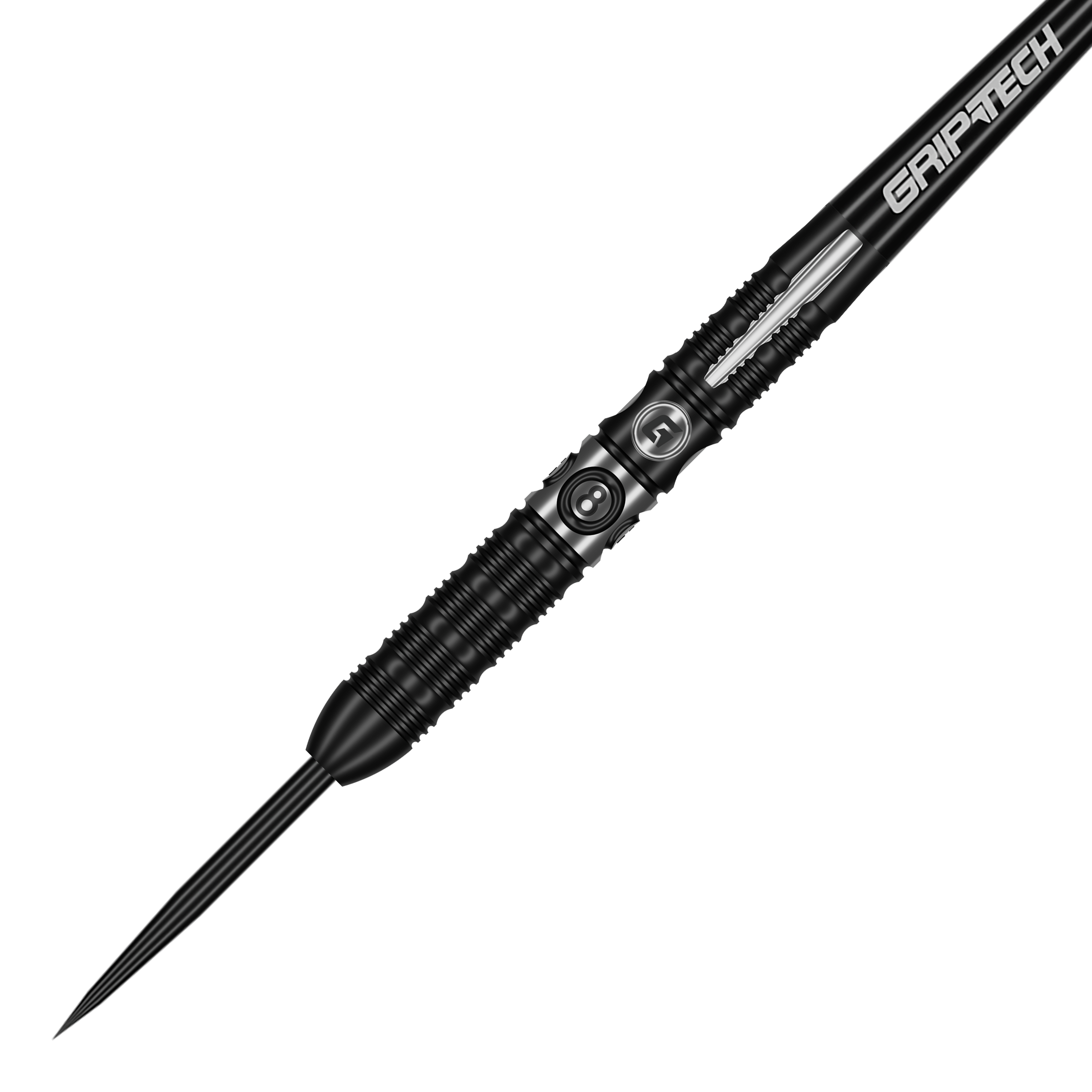 Die GOAT 8Ball Steeldarts sind auf diesem Produktbild zu sehen. Das Bild zeigt das Design und die Verarbeitung der Steeldarts.