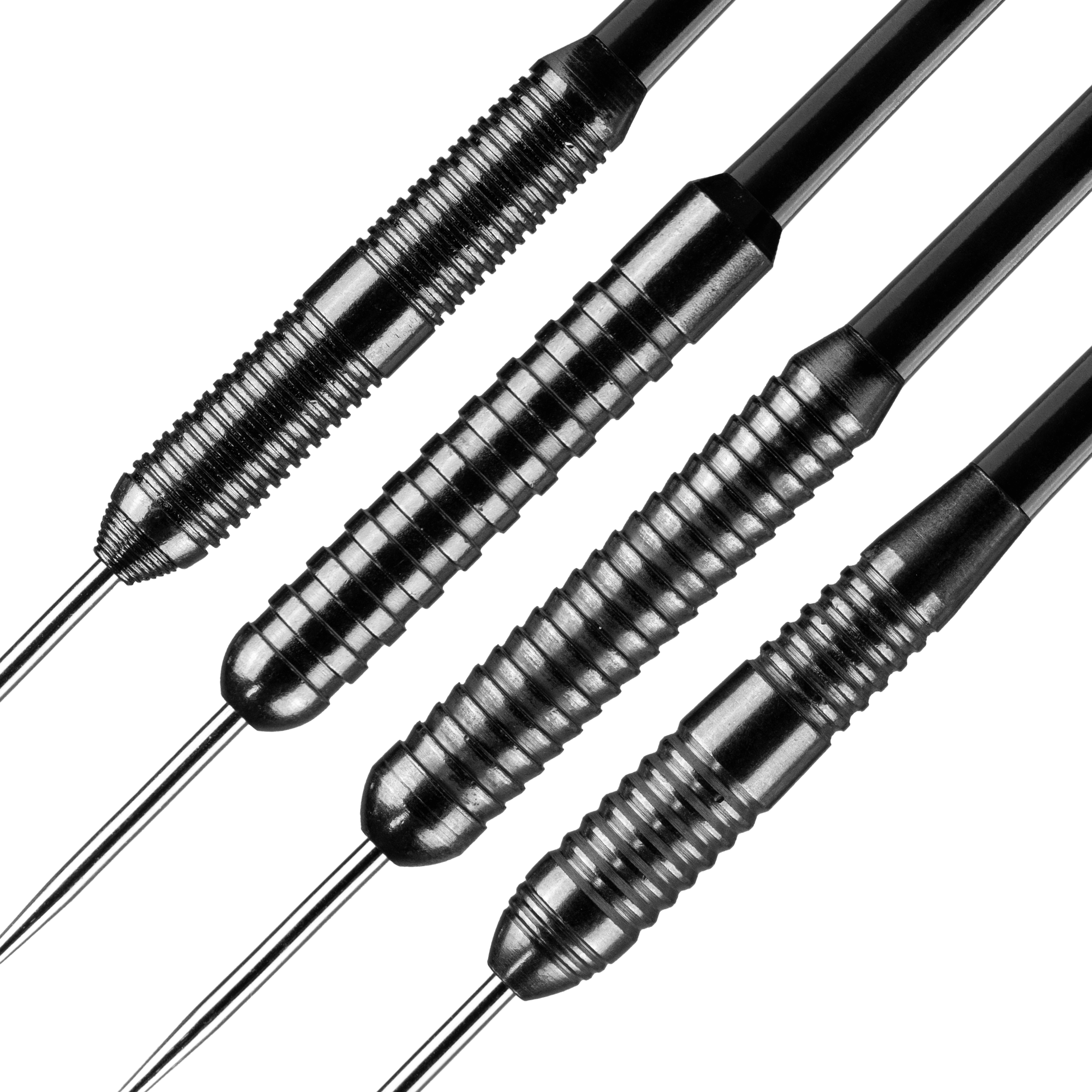 Bulls NL Bundle Of Steel - 4 Sets Brass Steeldarts Das Bild stellt die Bulls NL Bundle Of Steel - 4 Sets Brass Steeldarts dar. Es werden mehrere Steeldarts-Sets für Einsteiger präsentiert.