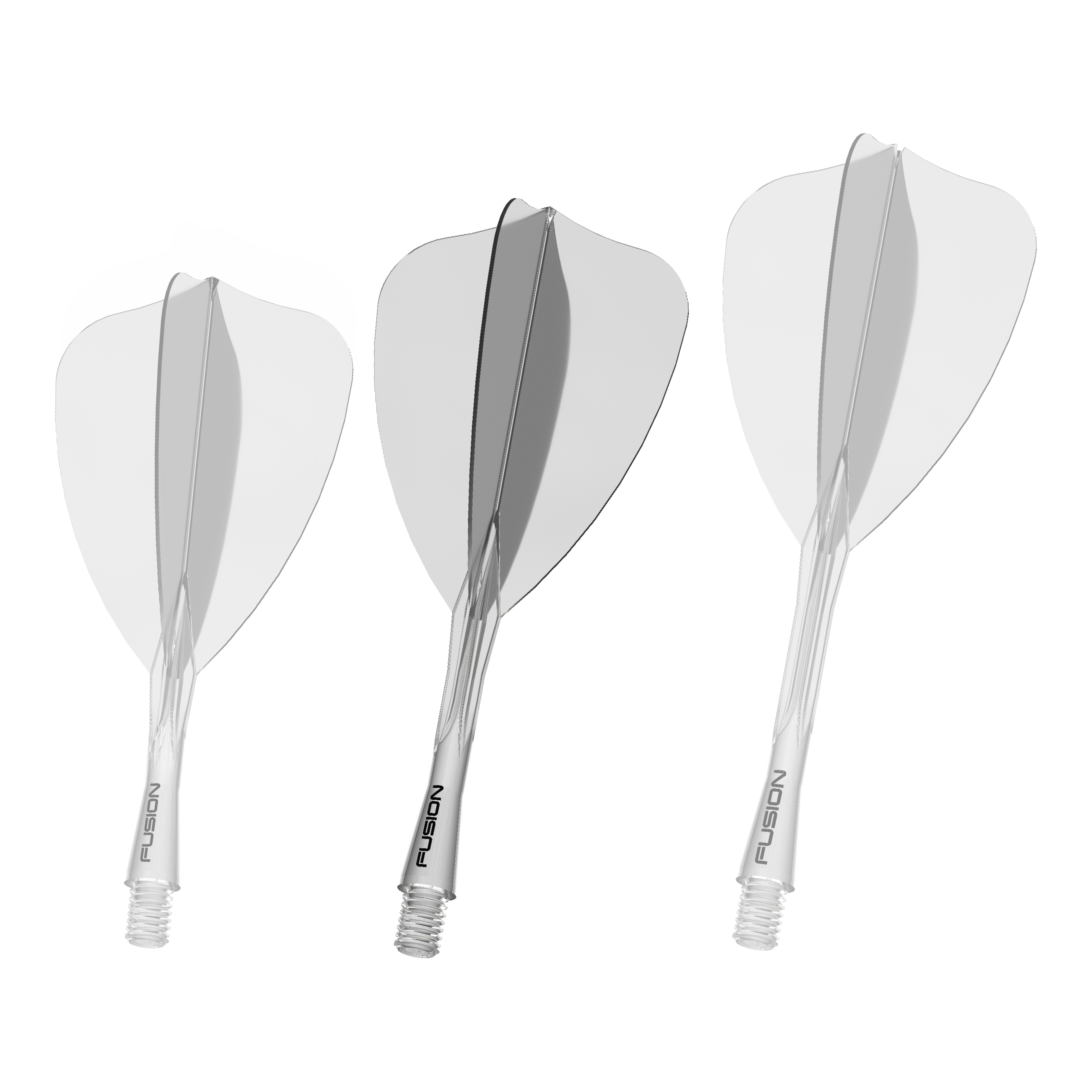 Abgebildet ist ein weiteres Dartzubehör, wie ein Shaft oder Flight. Der Dateiname beschreibt das Produkt als 'Winmau Fusion Flight Shaft System Arrow Clear 28mm 2'.