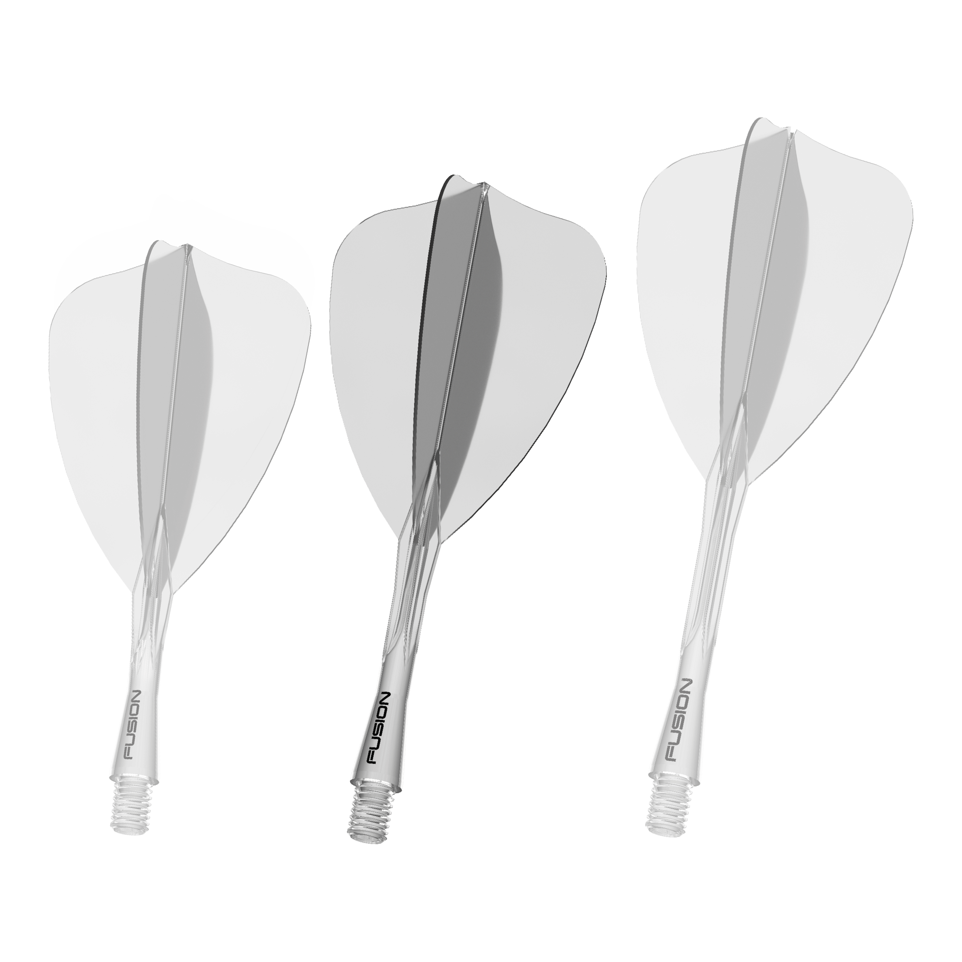 Winmau Fusion Flight Shaft System Arrow Clear Abgebildet ist ein weiteres Dartzubehör, wie ein Shaft oder Flight. Der Dateiname beschreibt das Produkt als 'Winmau Fusion Flight Shaft System Arrow Clear 28mm 2'.