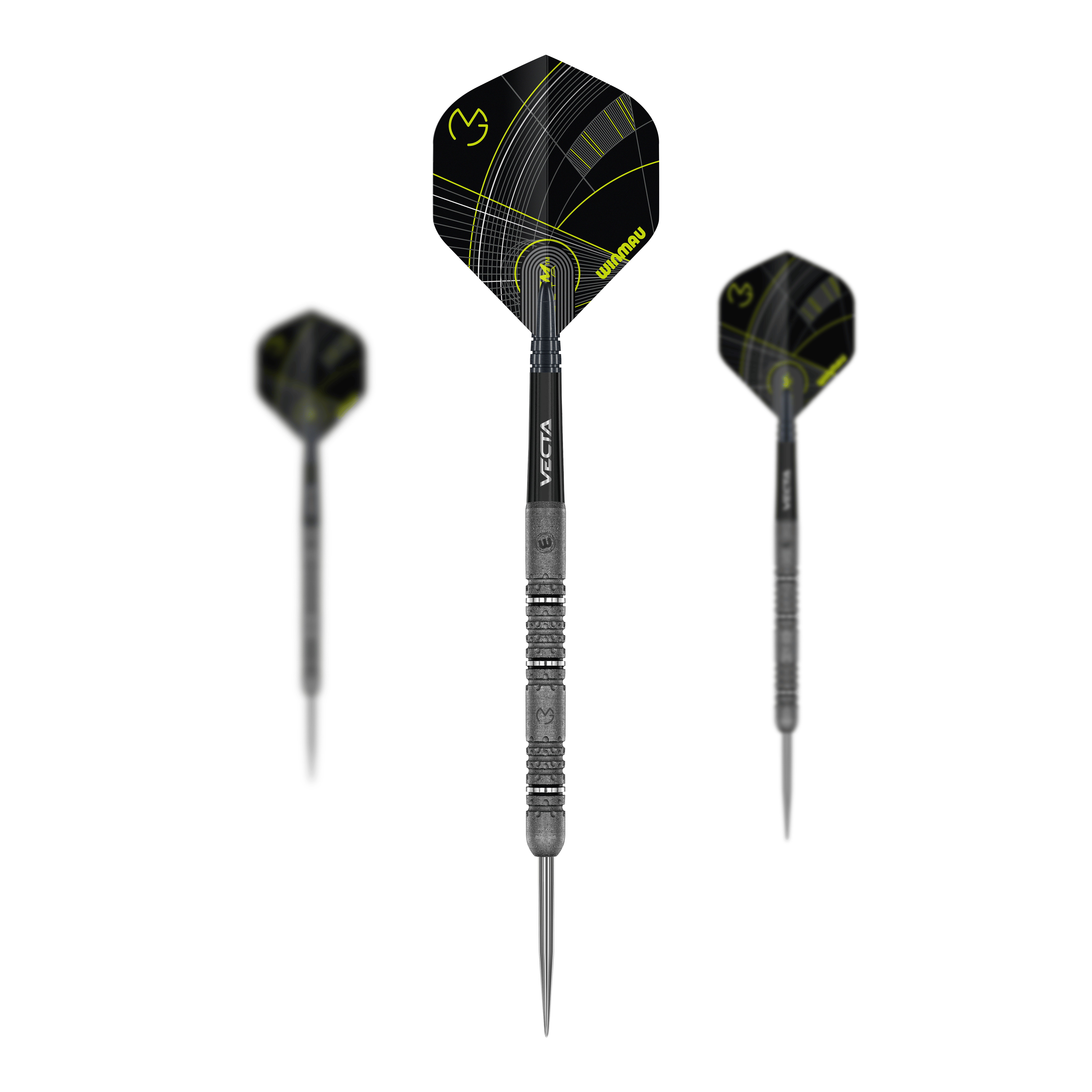Winmau Michael Van Gerwen Signature Edition Steeldarts Auf dem Bild sind die Winmau Michael Van Gerwen Signature Edition Steeldarts als Set zu sehen. Dieses Dartset ist ideal für Sammler und ambitionierte Spieler.