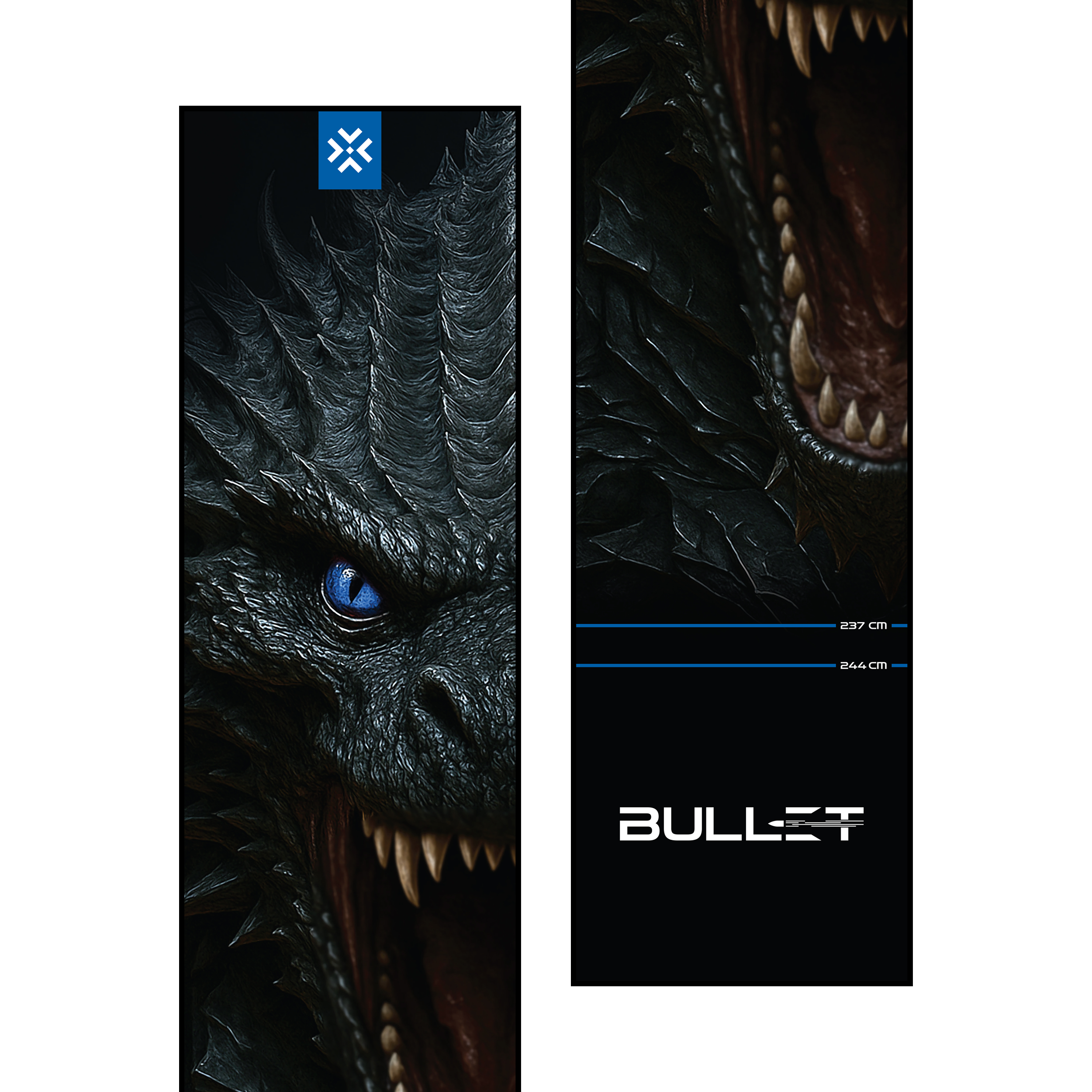 Bullet Hydra Dartmatte ist klar abgebildet. Sie schützt den Boden beim Dartspiel.