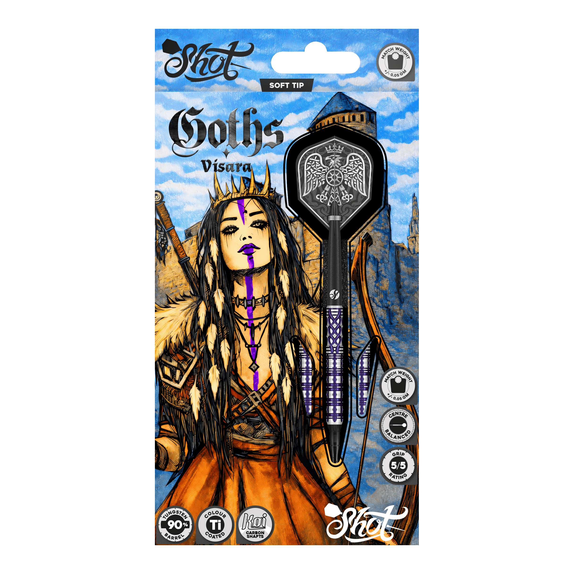Shot Goths Visara Soft Darts - 20g Shot Goths Visara Soft Darts - 20g