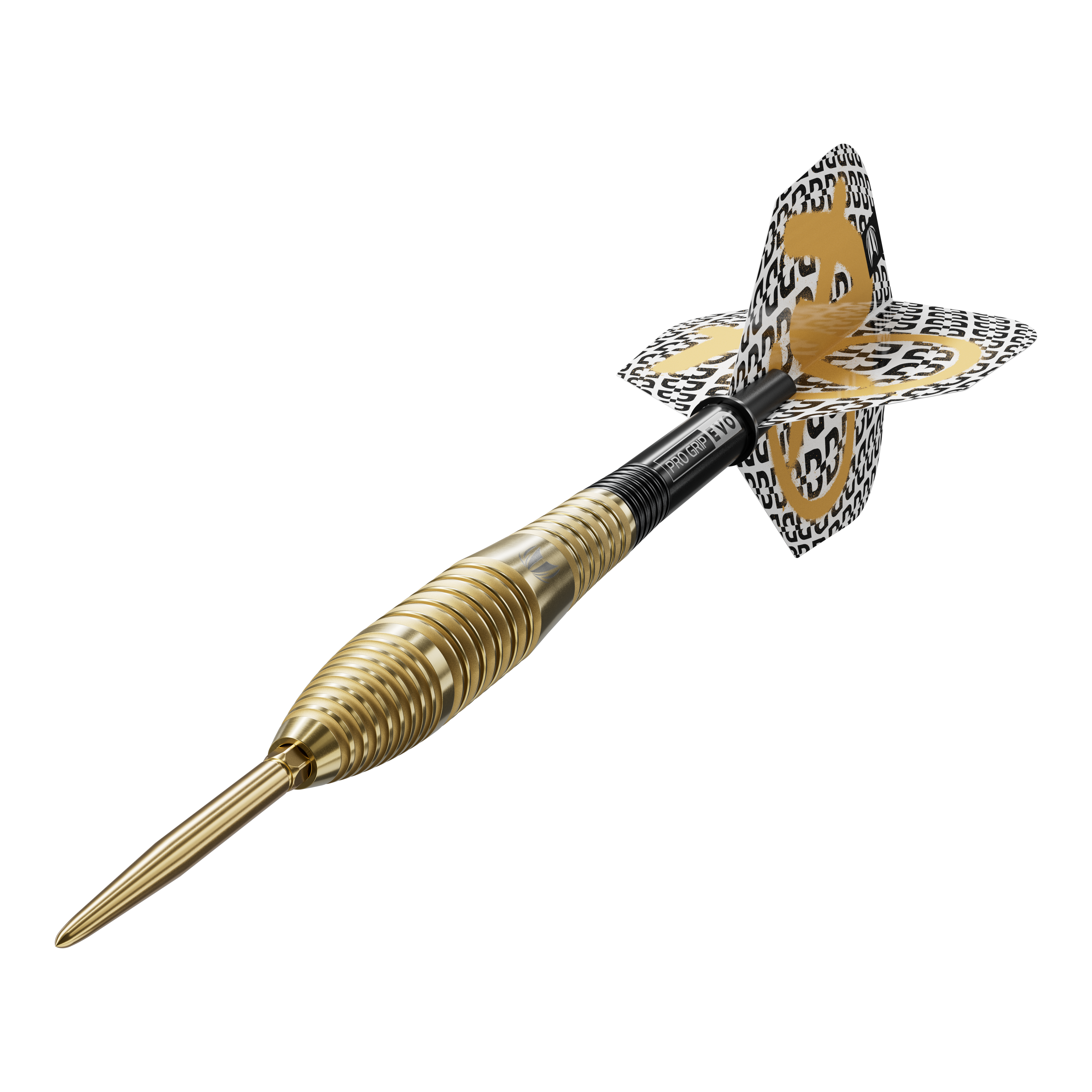 Das Foto präsentiert die Target Bolide Envy 05 Swiss Point Steeldarts. Die Dartpfeile sind aus der Nähe fotografiert und wirken hochwertig verarbeitet.