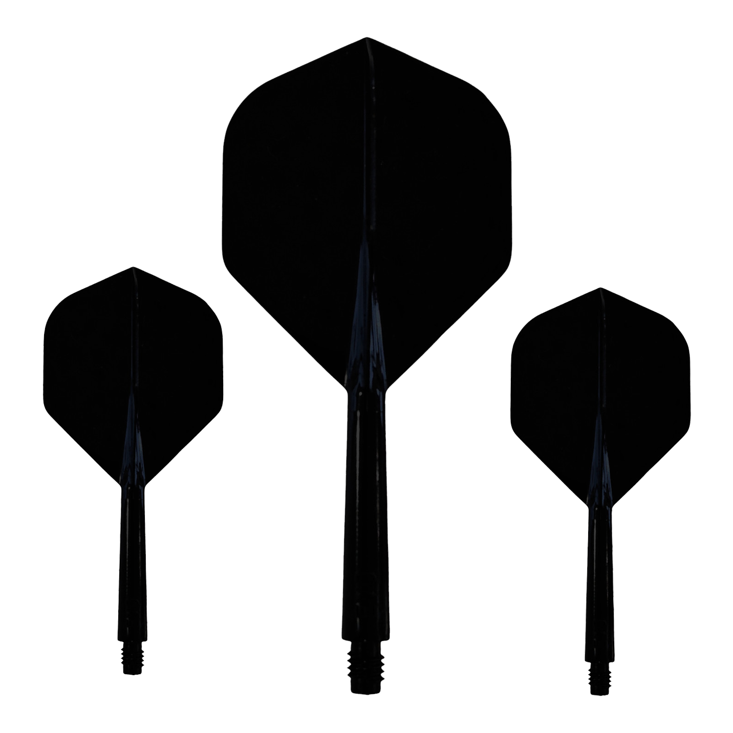 Dieses Bild zeigt das Evolution EVO1 Flight-Shaft-System in Schwarz. Es ist deutlich das Design und die Form des Produkts zu erkennen.