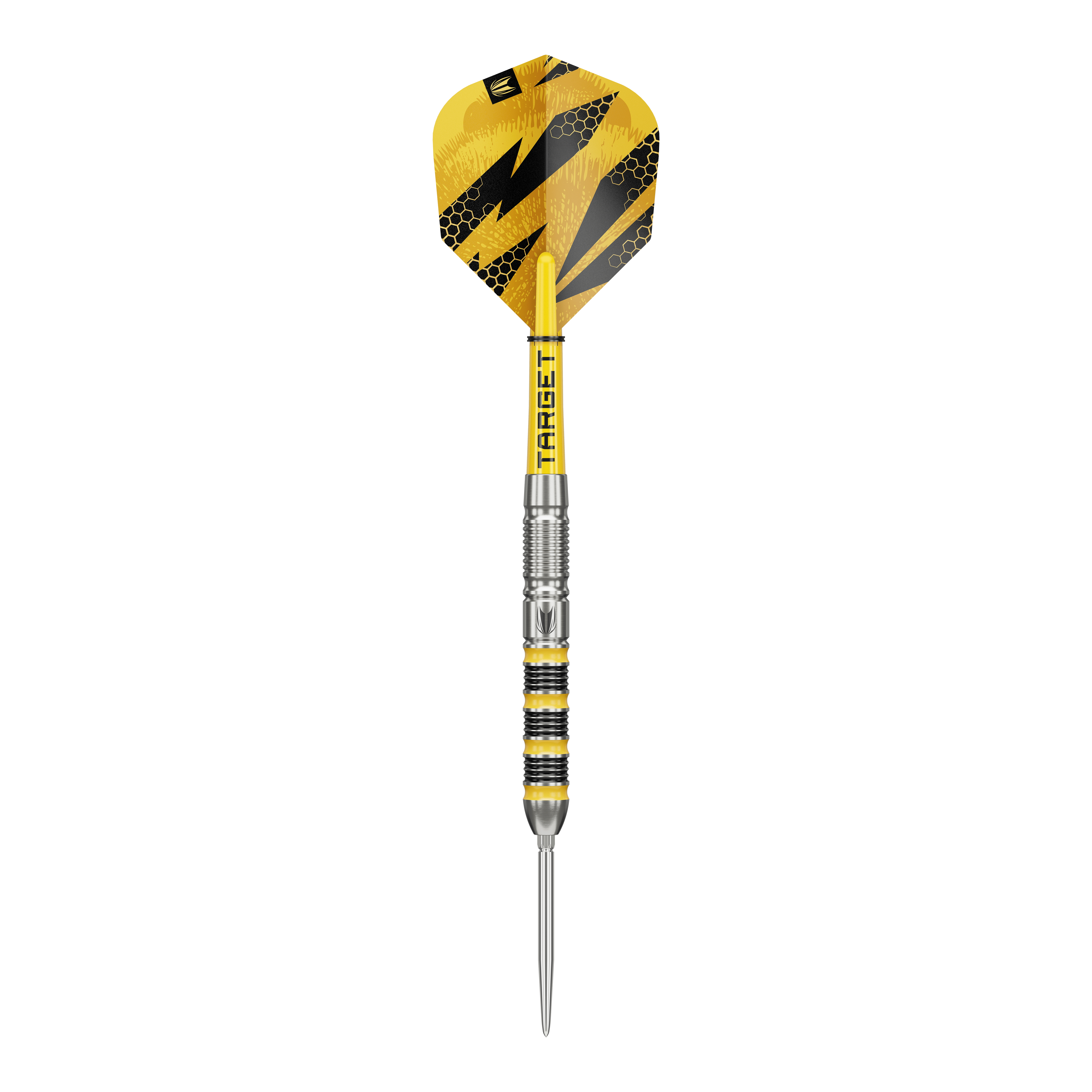 Target Buzz 01 Swiss Points steel darts Das Bild zeigt Target Buzz 01 Swiss Points Steeldarts. Es handelt sich um hochwertige Steeldarts für Präzisionswürfe.