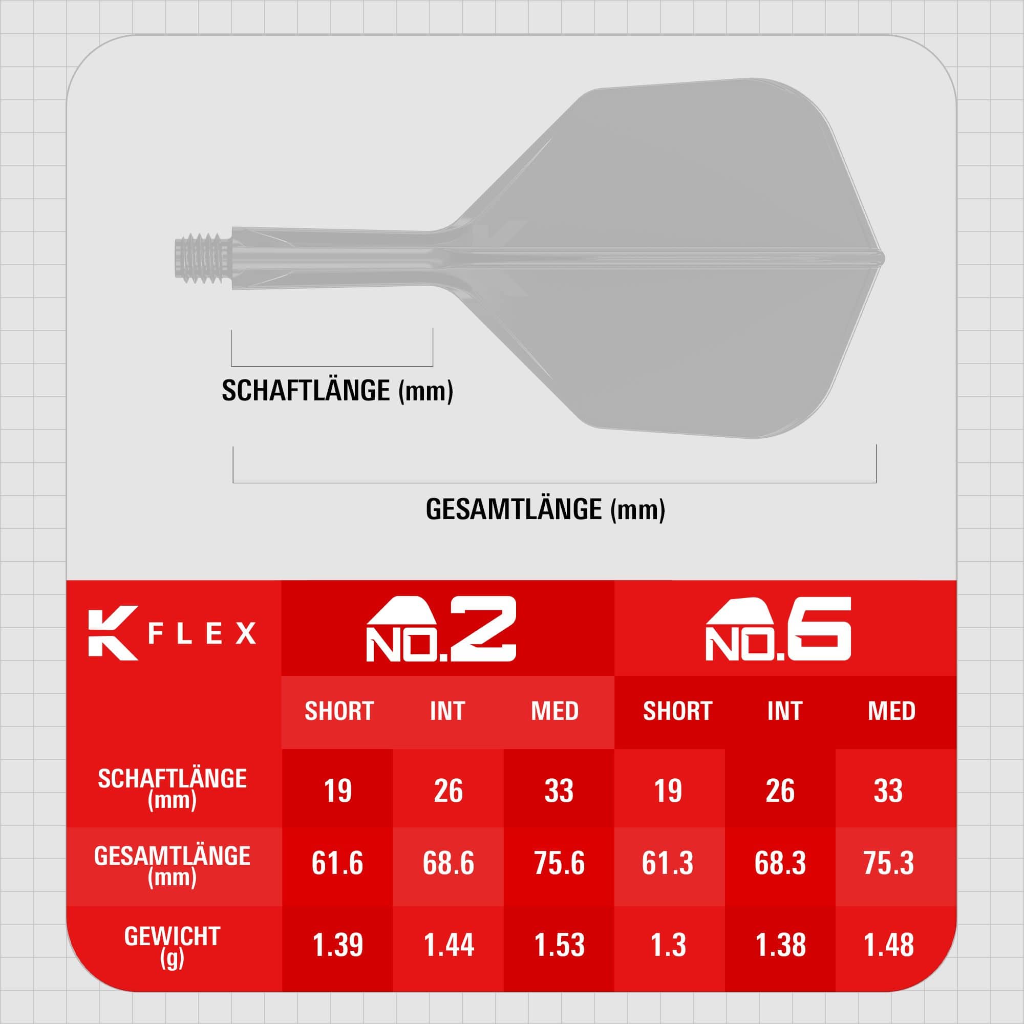 Target K-Flex Black No6 Flights