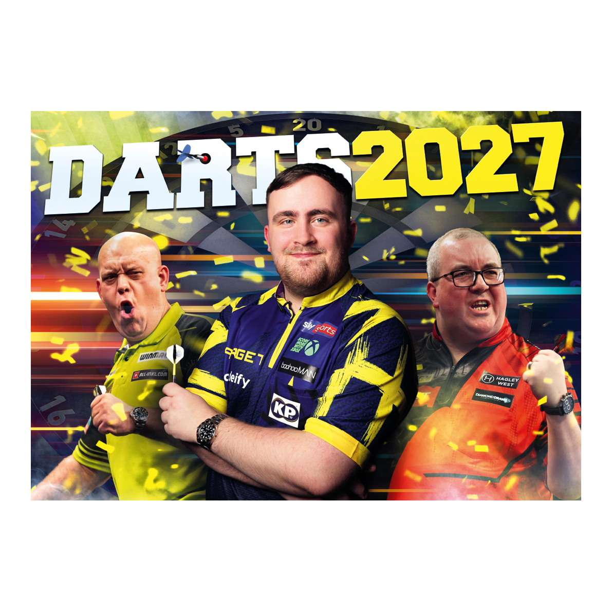 Darts Kalender 2027 Bild vom Darts Kalender 2027. Der Kalender bietet eine Jahresübersicht für begeisterte Dartspieler.