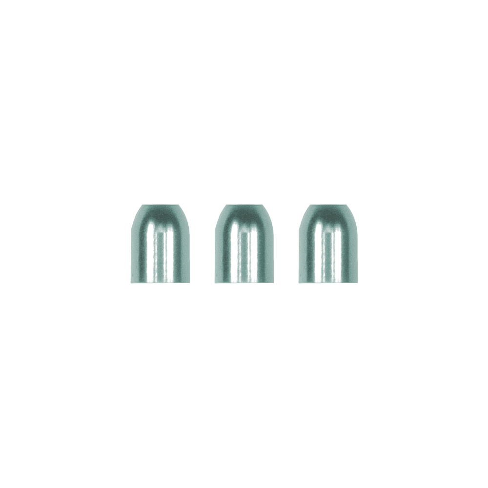 LCR-AQ_L-Style_Premium_Metall_Champagne_Ringe_Aqua_1 Das Bild zeigt drei silberne L-Style Premium Metall Champagne Ringe. Sie sind nebeneinander angeordnet und haben eine glänzende Oberfläche.