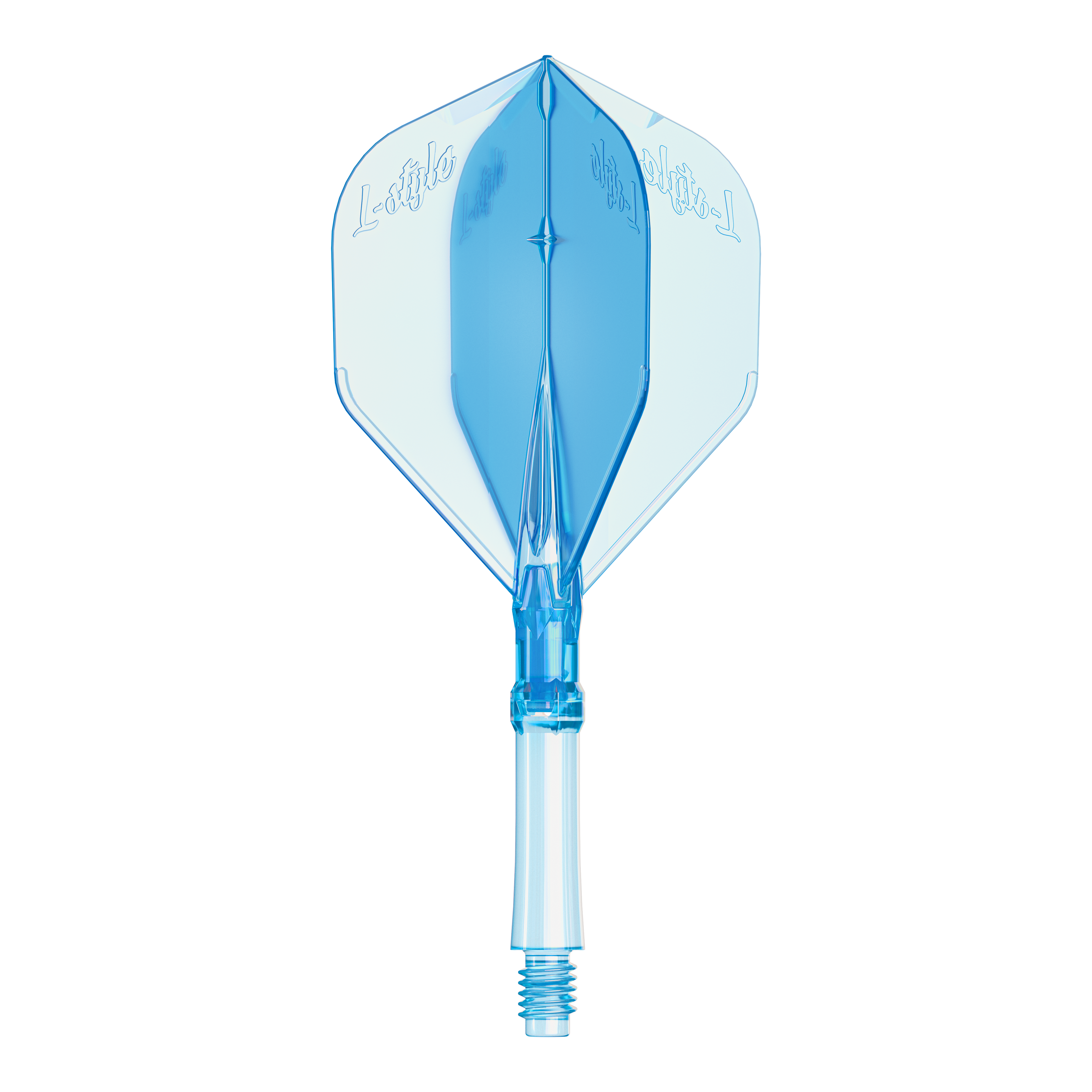 L-Style L-Sytem Flights - Clear Blue Abgebildet sind L-Style L-System Flights in klarer blauer Farbe, Größe Medium. Diese Flights dienen als Ersatzteile für Dartpfeile.