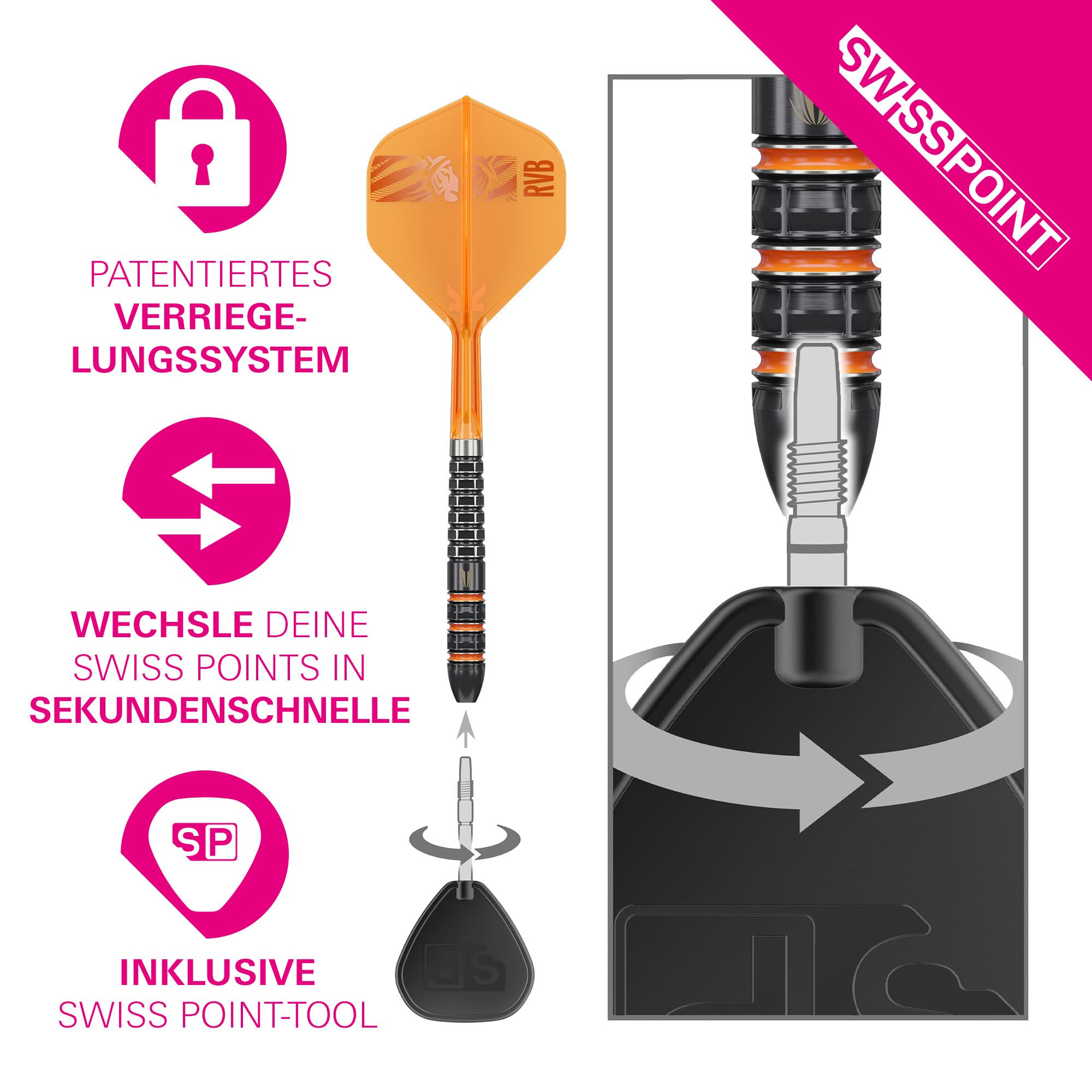 Target Raymond Van Barneveld 95K Swiss Points Steel Darts