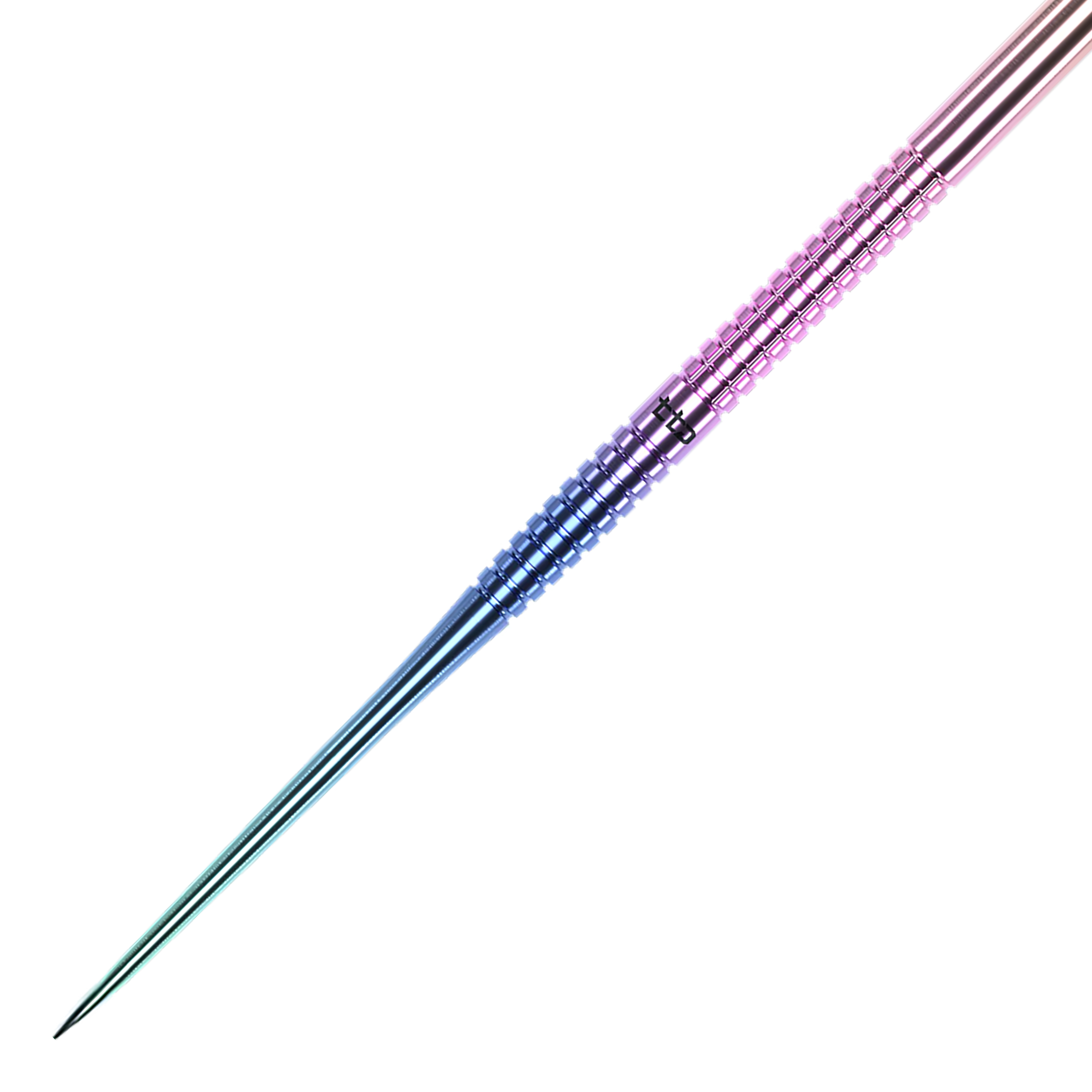 Abgebildet ist der Caliburn TTD Complete Titanium T1 Rainbow Steeldarts - 5g. Dieser Dartpfeil überzeugt durch ein einzigartiges Regenbogen-Titanium-Finish.