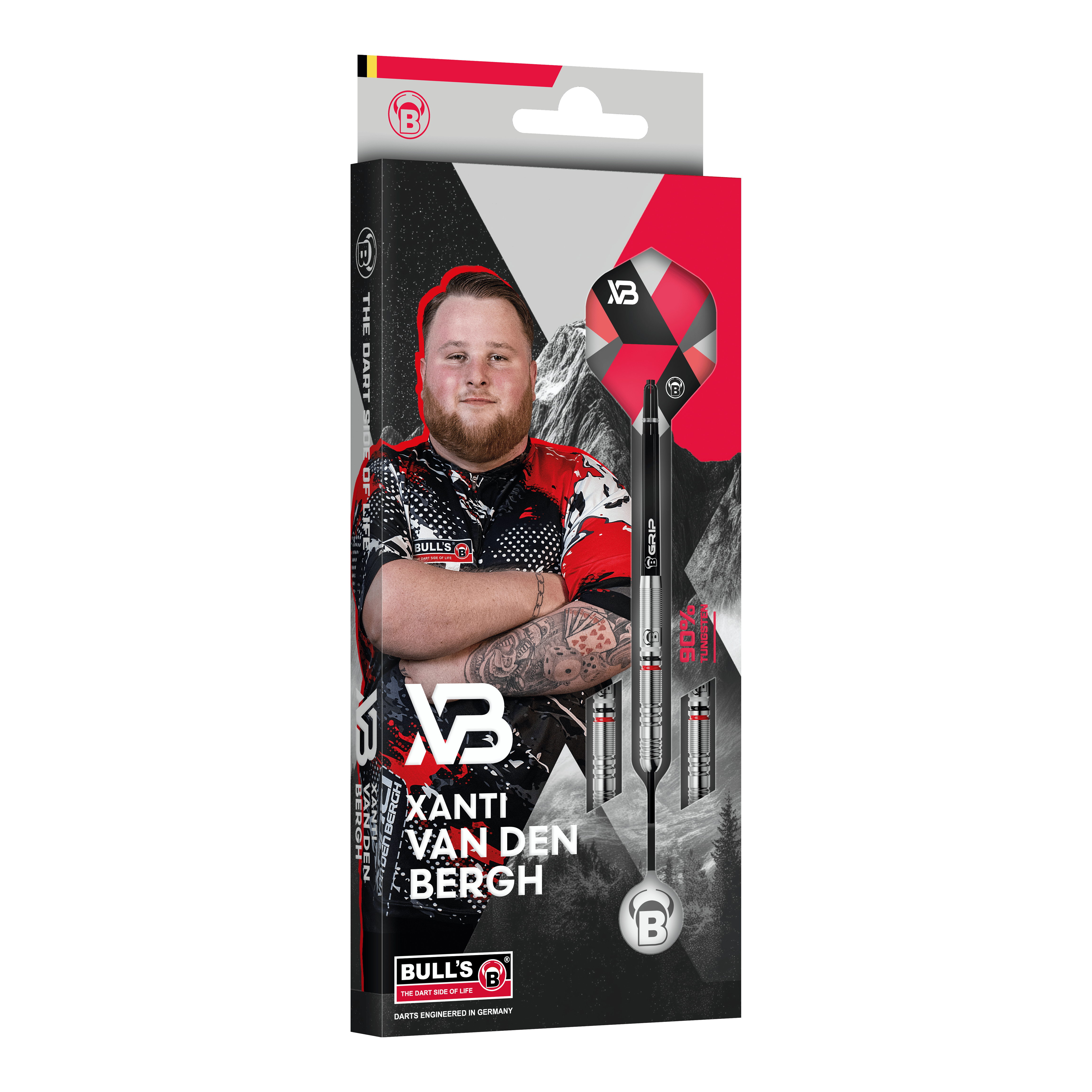 Das Foto zeigt die Bulls Xanti Van Den Bergh Steeldarts - 22g. Sie bieten höchste Qualität für jedes Spielniveau.