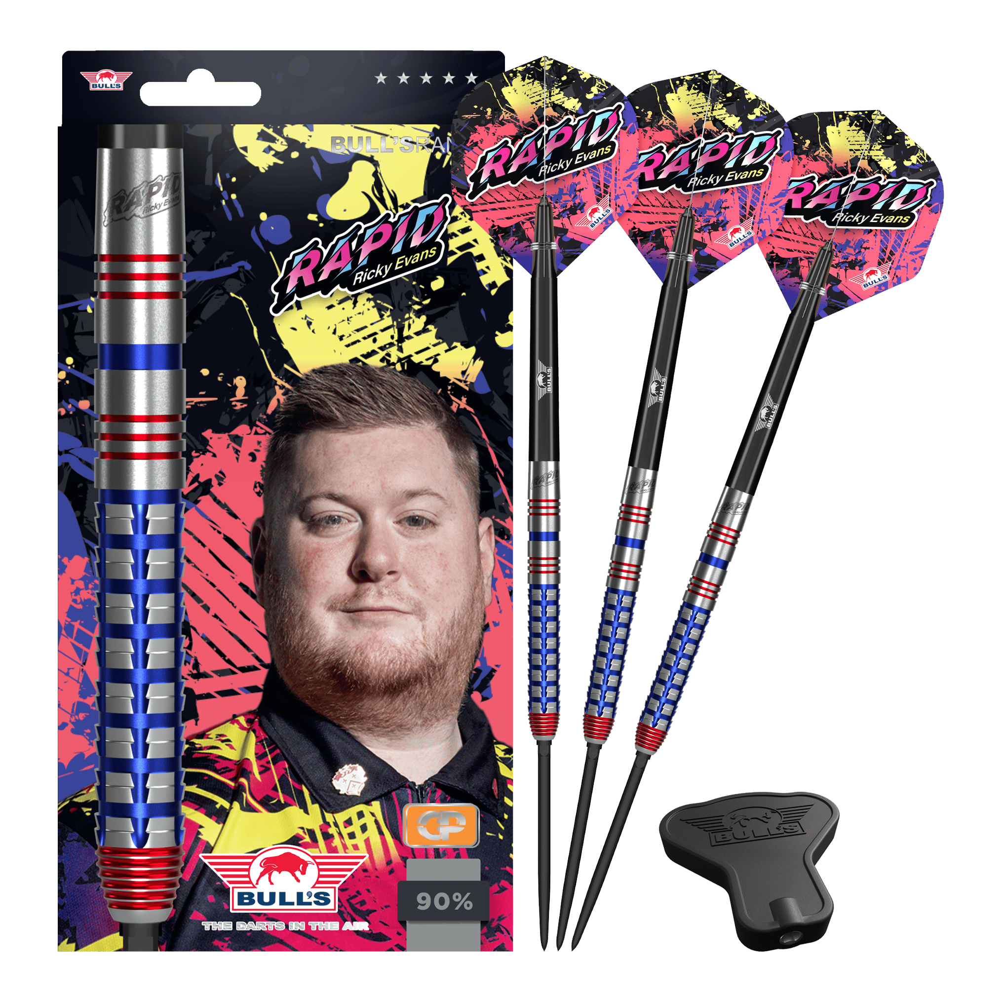 Bulls NL Ricky Evans Rapid Convertible Point Steel Darts Bulls NL Ricky Evans Rapid Convertible Point Steel Darts